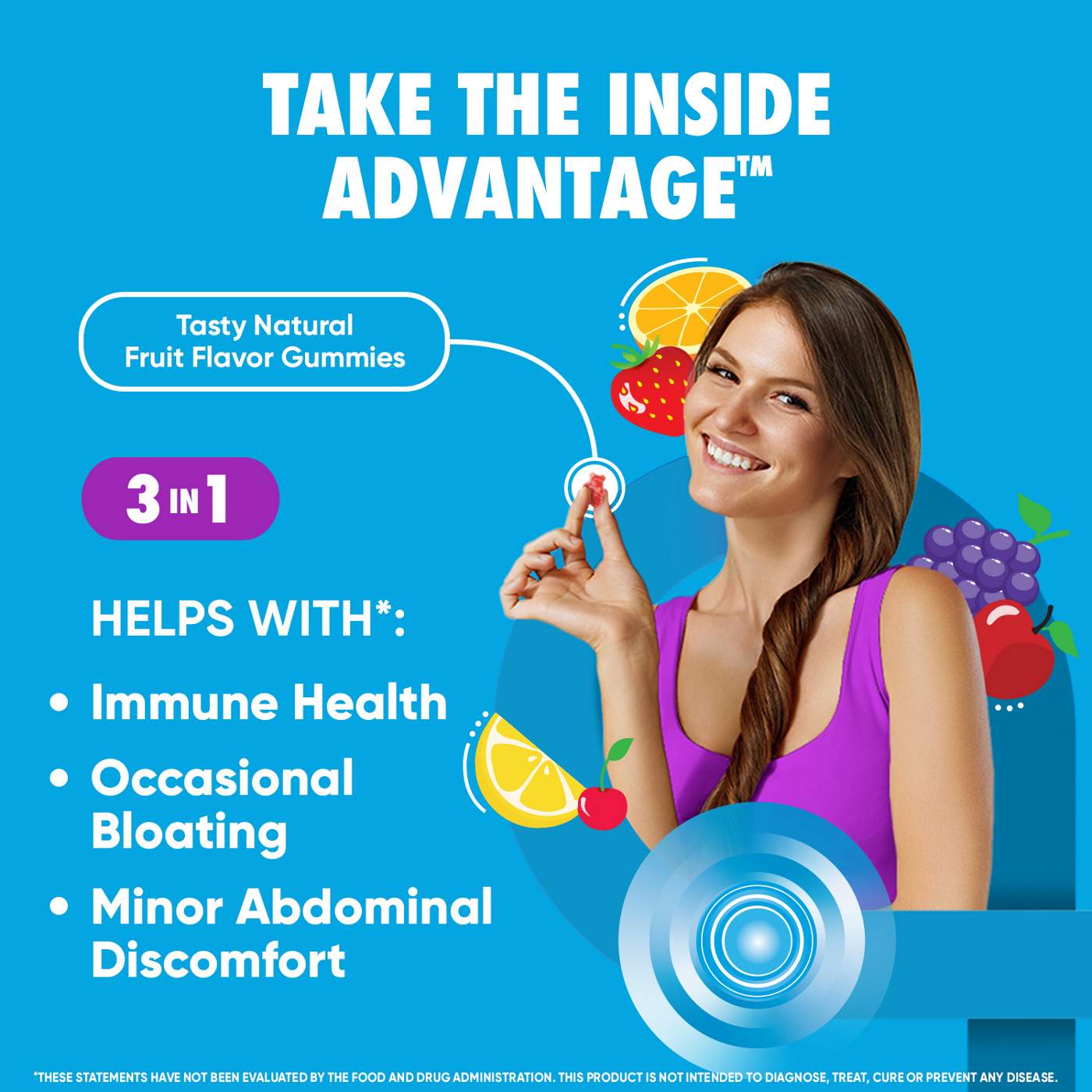 Digestive Advantage Daily Probiotic Gummies - Natural Fruit Flavors; image 8 of 9