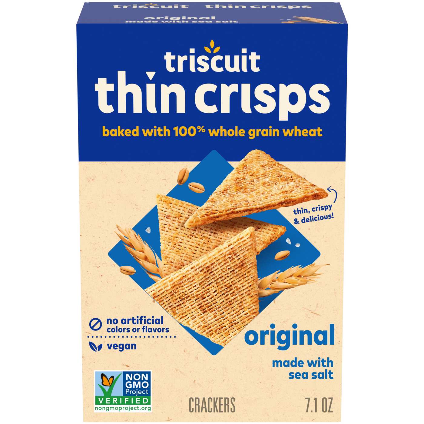 Triscuit Thin Crisps Original Whole Grain Wheat Crackers; image 1 of 10