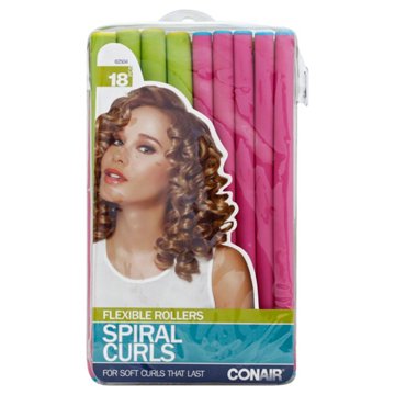 Conair Flexible Spiral Curls Rollers, 18 ct