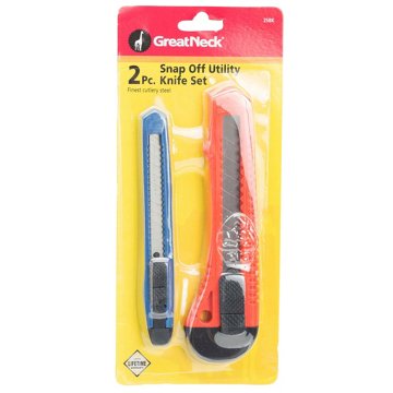 Great Neck Snap Off Utility Knife Set, 2 pc