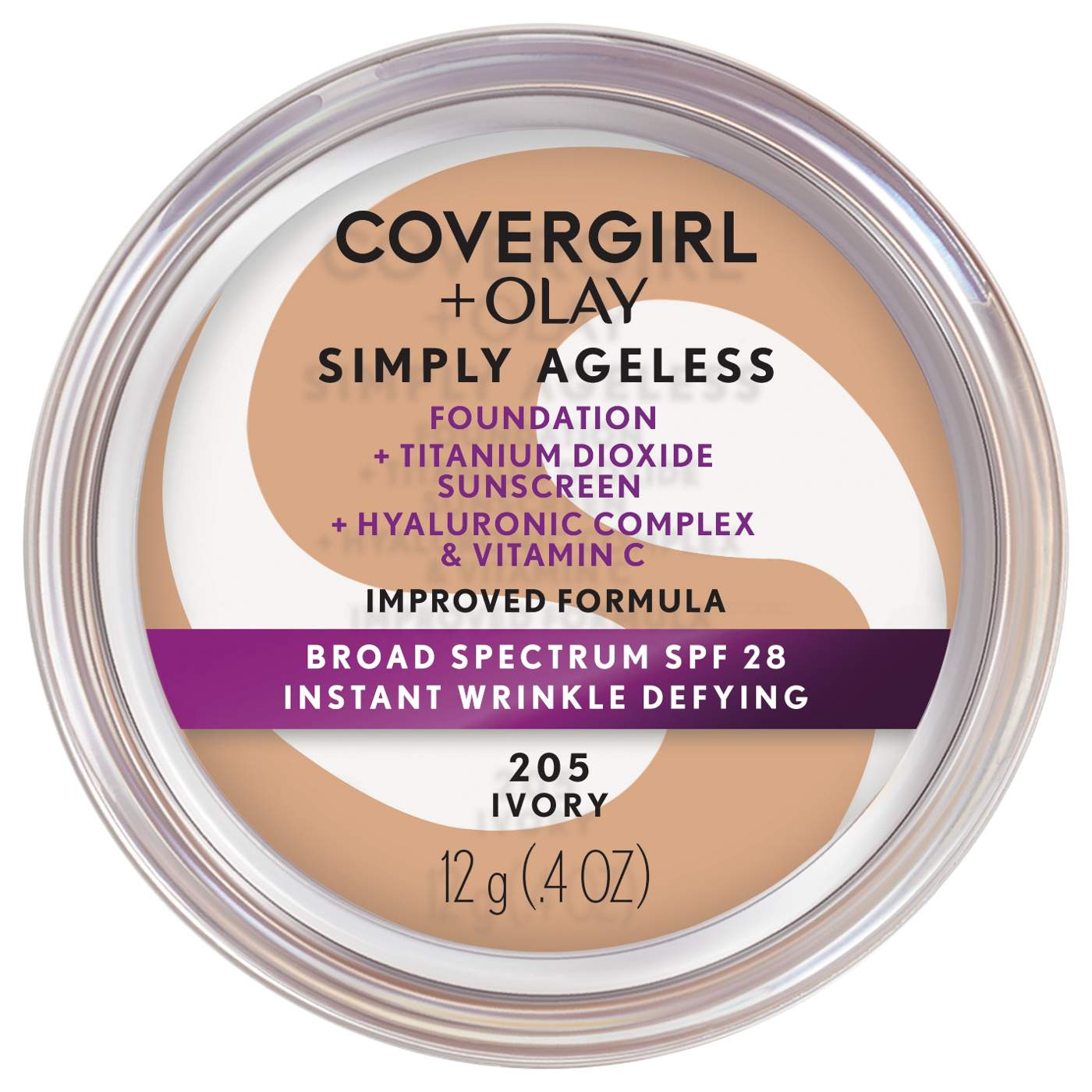 Covergirl Simply Ageless Wrinkle Defying Foundation 205 Ivory; image 1 of 8