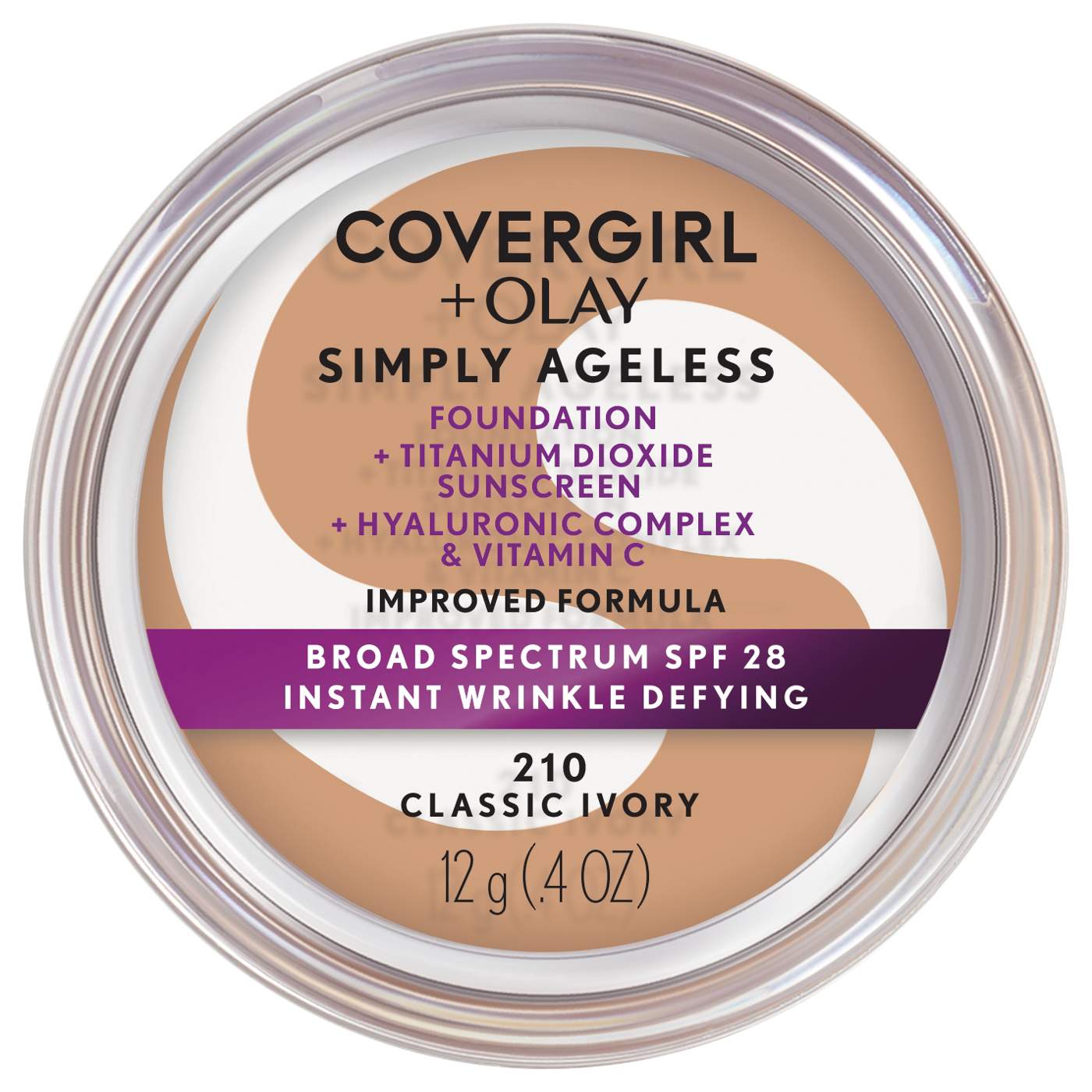 Covergirl Simply Ageless Wrinkle Defying Foundation 210 Classic Ivory; image 1 of 6