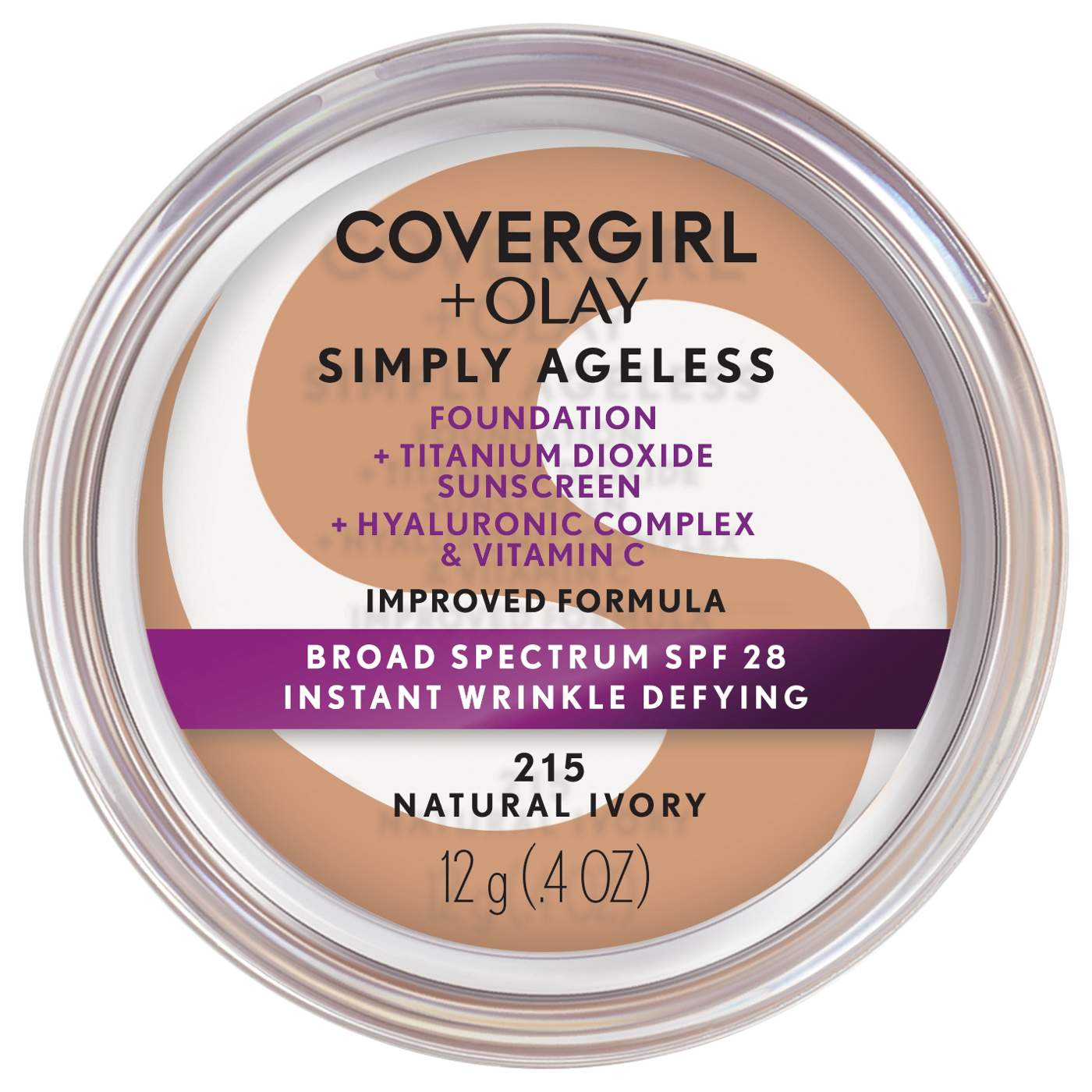 Covergirl Simply Ageless Wrinkle Defying Foundation 215 Natural Ivory; image 1 of 3