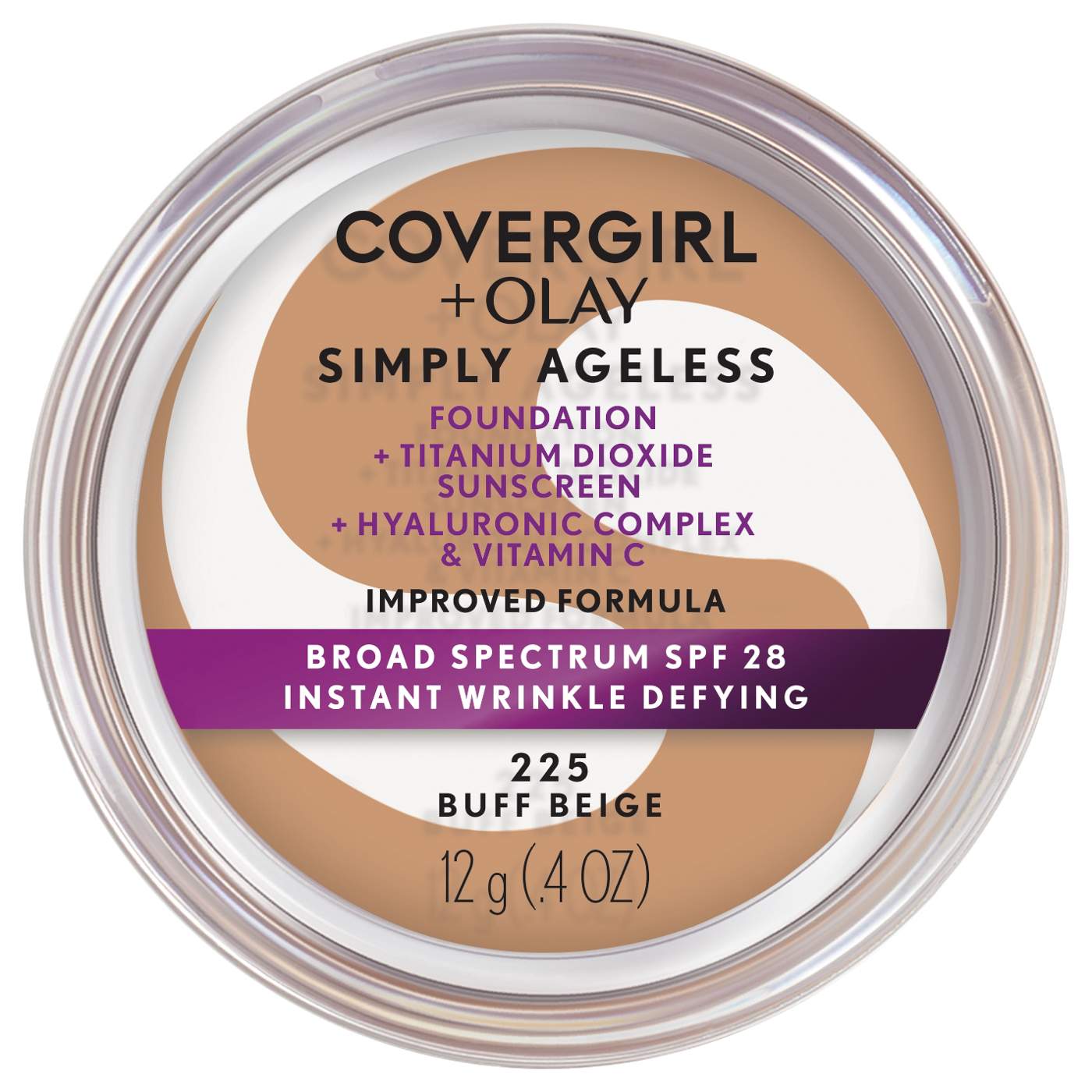 Covergirl Simply Ageless Wrinkle Defying Foundation 225 Buff Beige; image 1 of 8