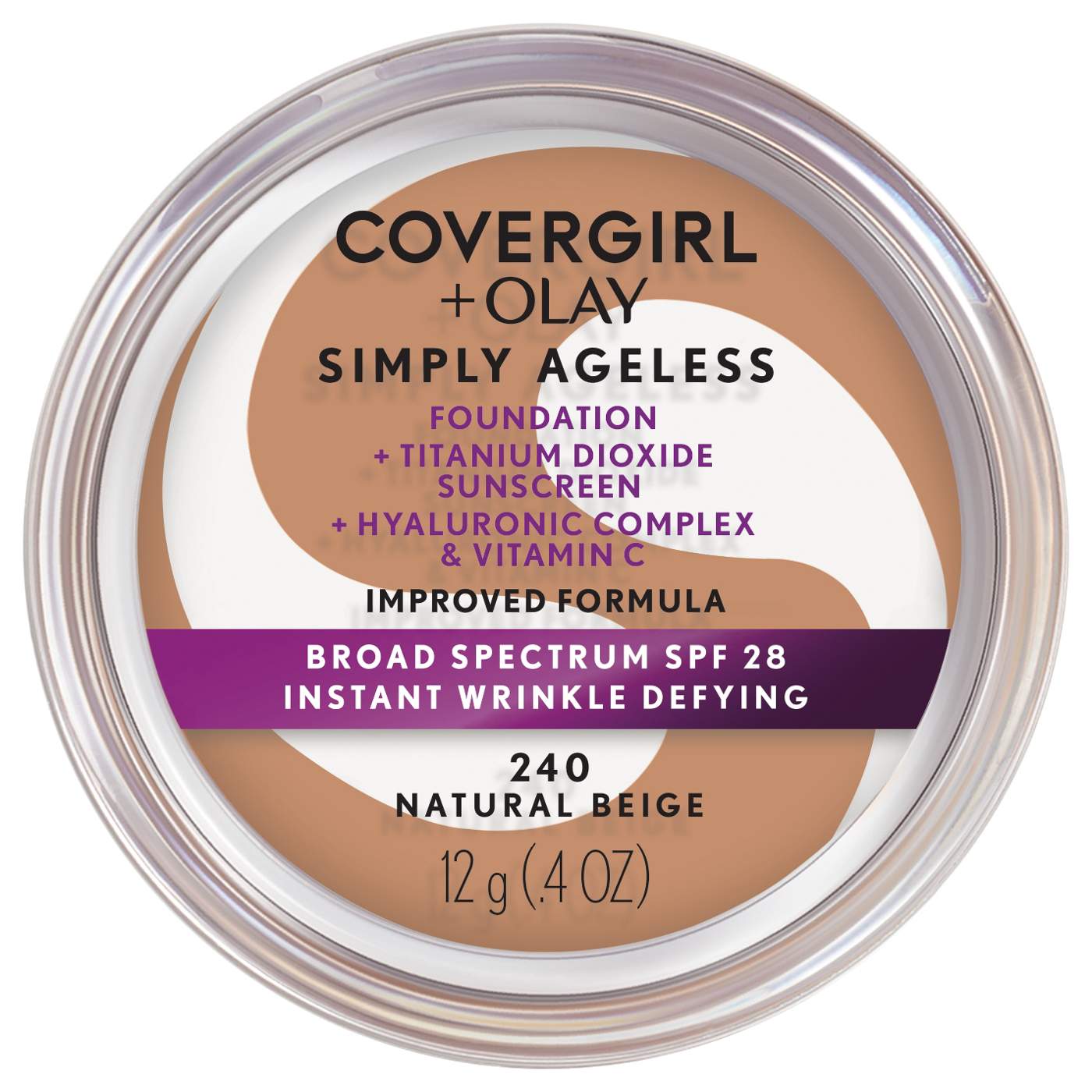 Covergirl Simply Ageless Wrinkle Defying Foundation 240 Natural Beige; image 1 of 8