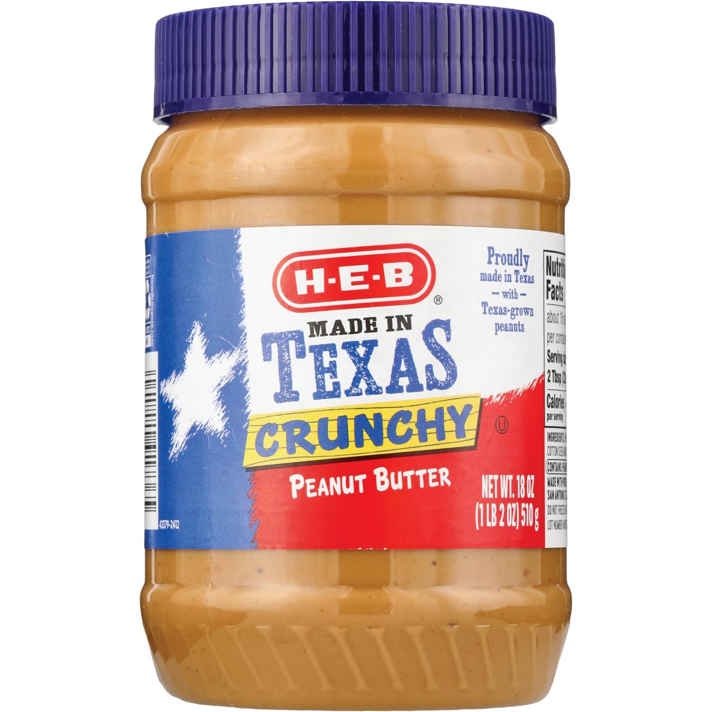 H-E-B Made in Texas Crunchy Peanut Butter; image 1 of 3
