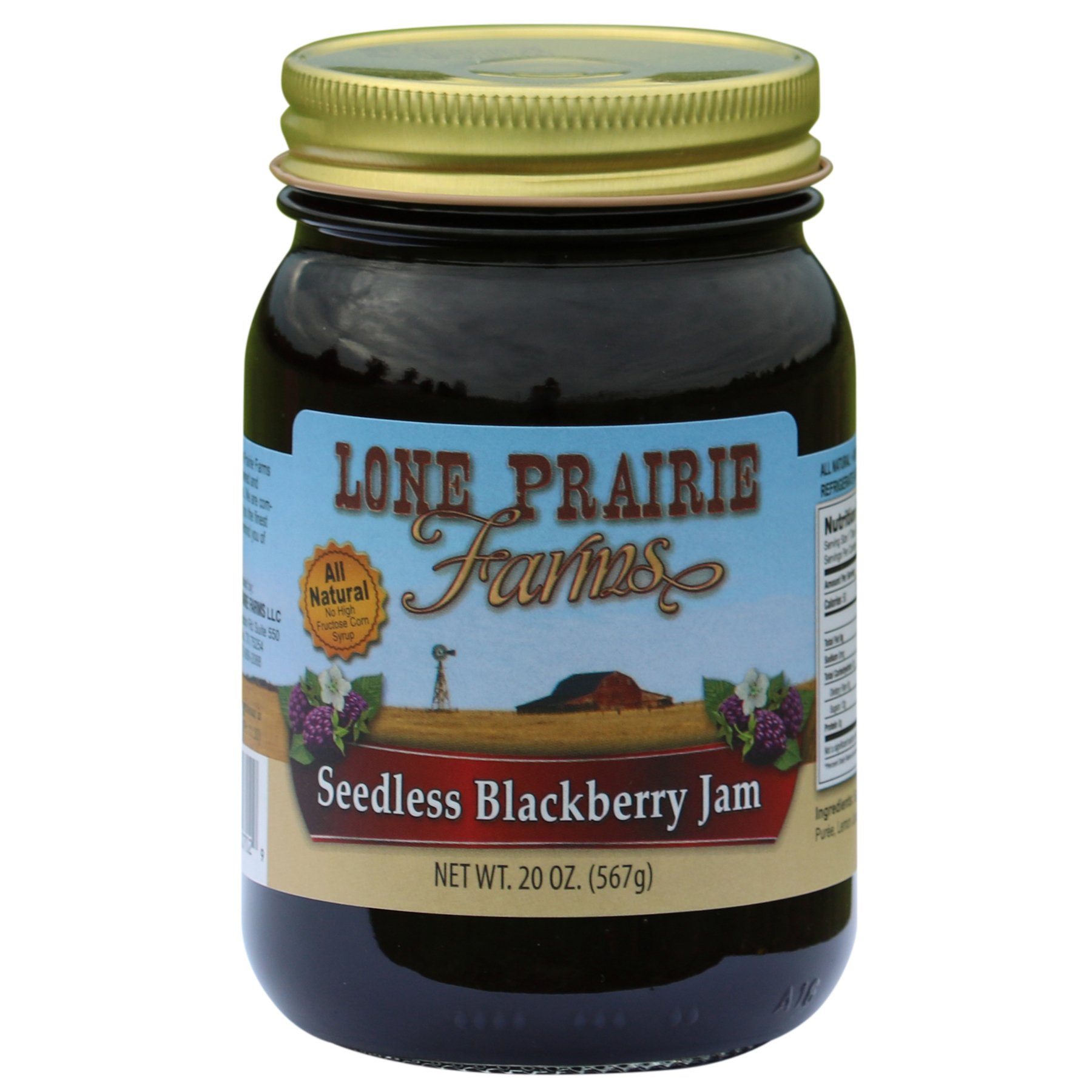 Lone Prairie Farms Seedless Blackberry Jam - Shop Jelly