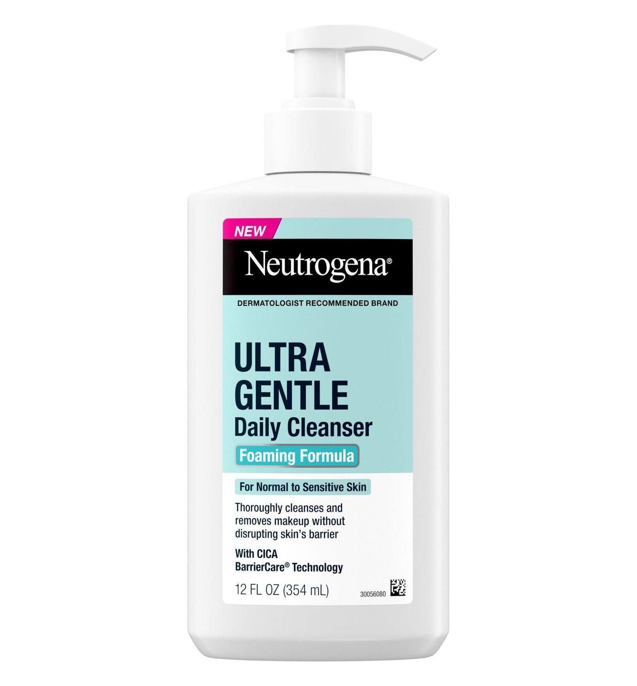 Neutrogena Fragrance Free Ultra Gentle Daily Foaming Cleanser; image 1 of 8