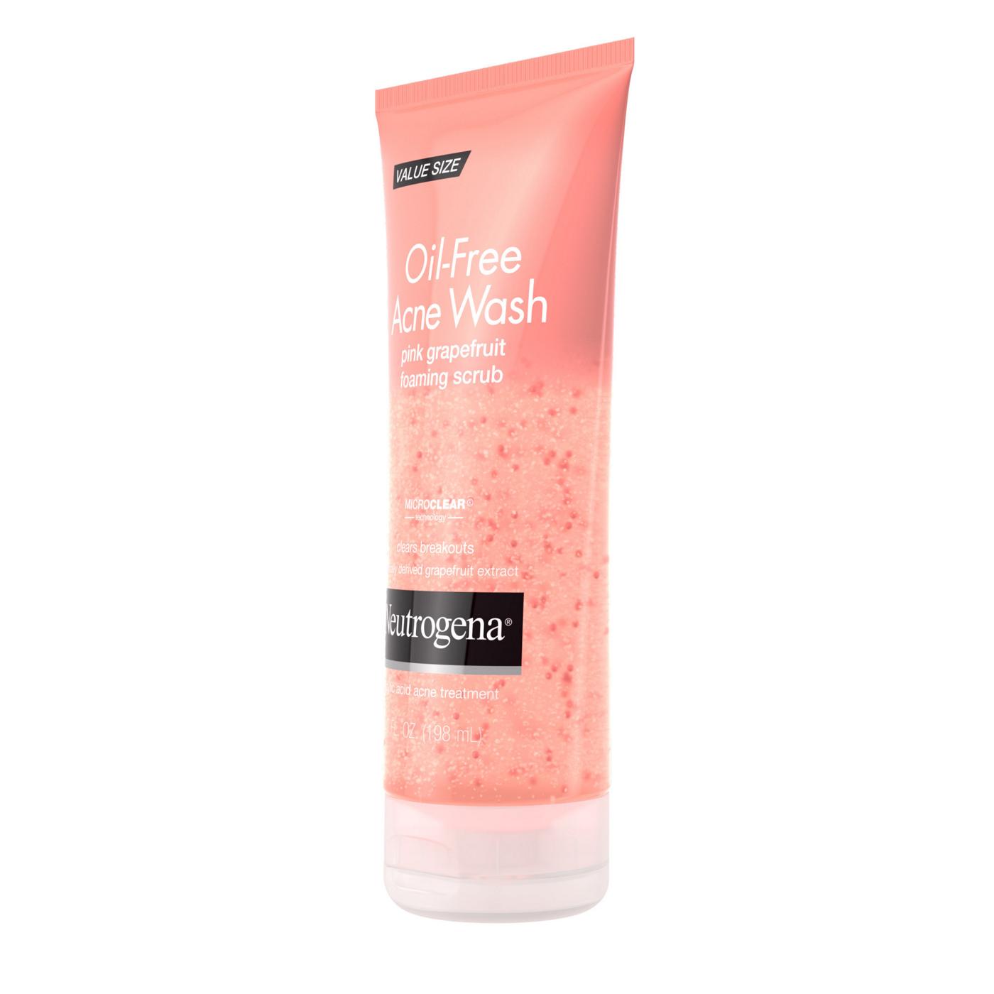 Neutrogena Oil-Free Acne Wash Pink Grapefruit Foaming Scrub; image 7 of 8