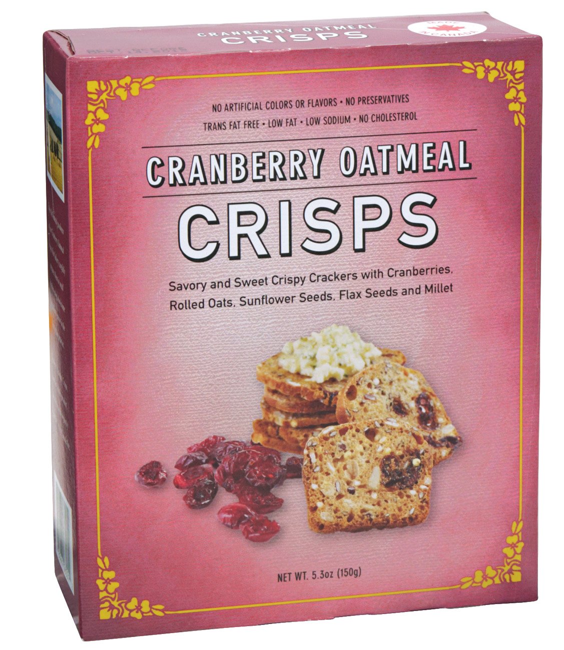 Poppy Industries Cranberry Oats Mini Crisps Crackers Shop Crackers