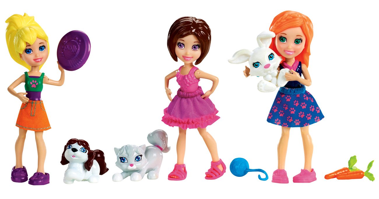 Mattel Assorted Polly Pocket Doll and Pet Shop Action figures