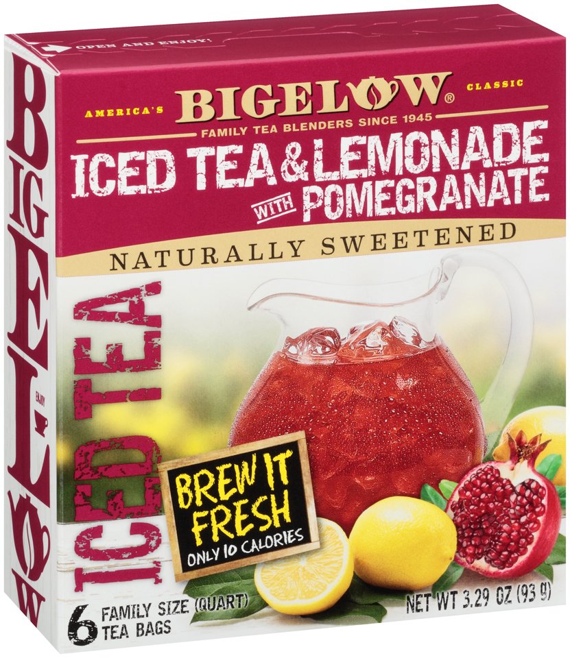 Bigelow Half and Half Iced Tea and Lemonade with Pomegranate Family