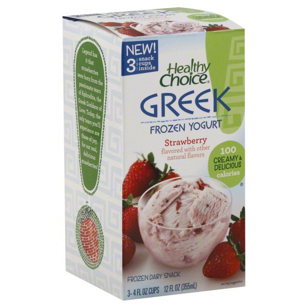 Healthy Choice Greek Strawberry Frozen Yogurt 3 CT Shop Frozen Yogurt