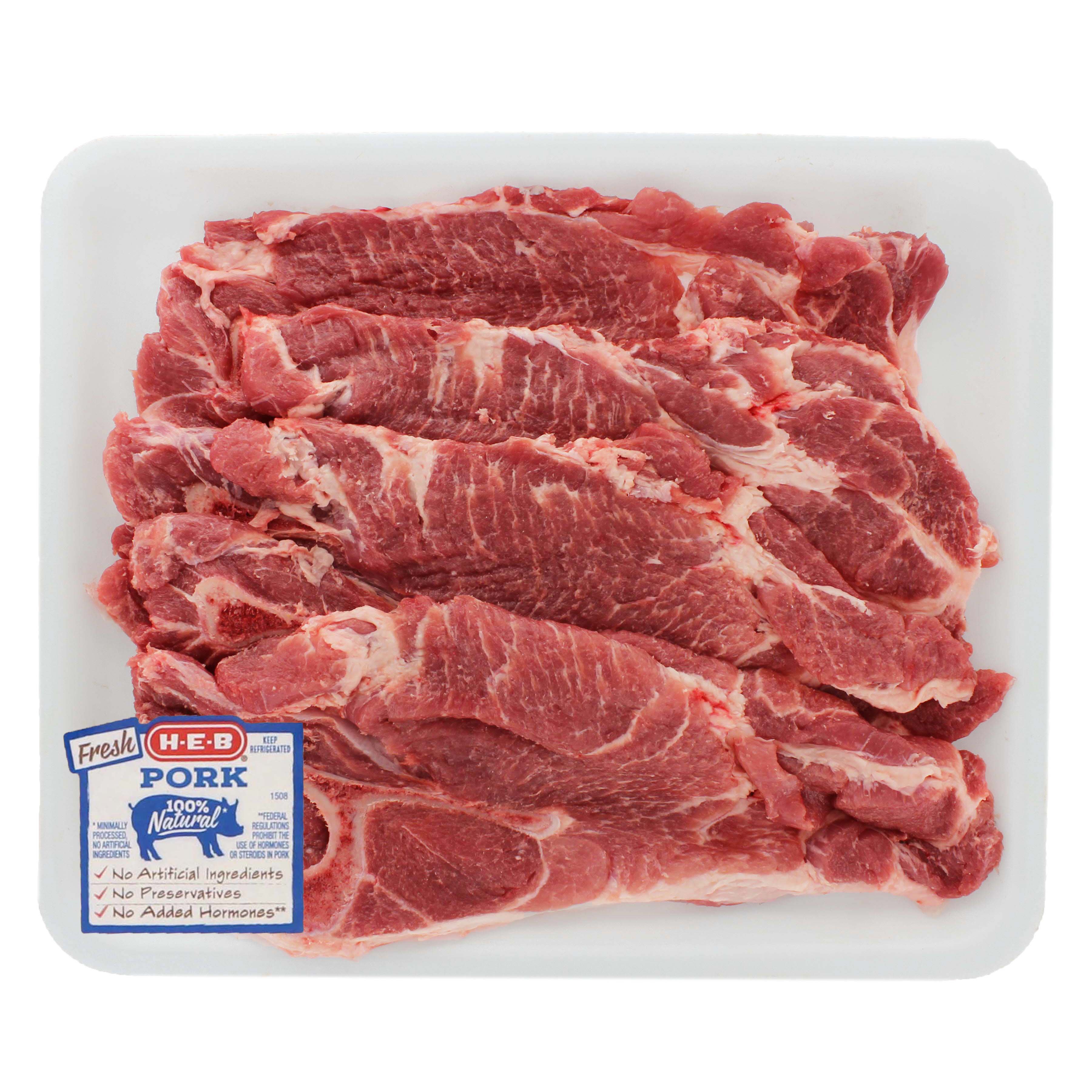 H-E-B Pork Steak Bone-In Thin Value Pack, 4-5 Steaks - Shop Pork At H-E-B