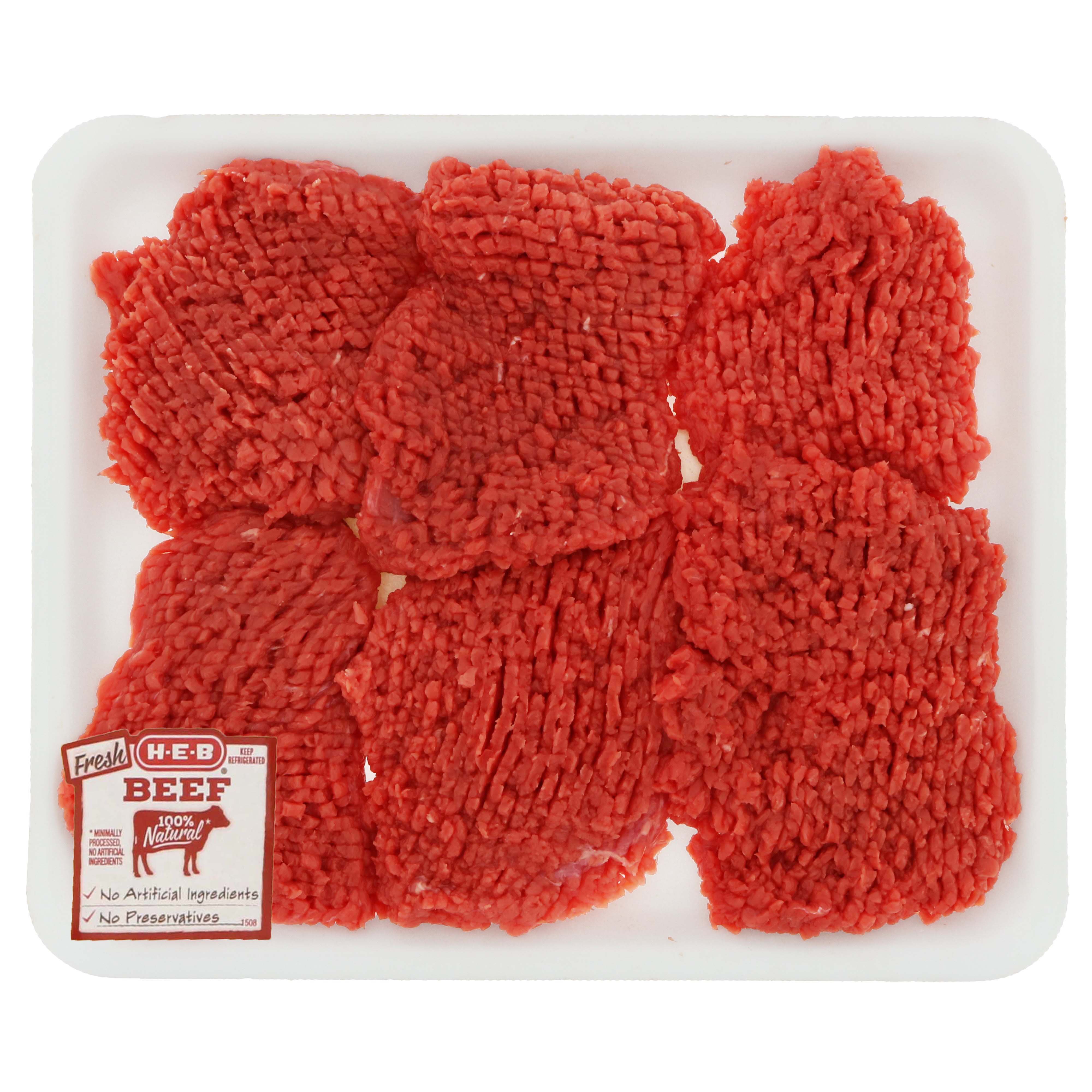 H E B Beef Cube Steak Value Pack Usda Select 6 7 Steaks Shop Beef At H E B