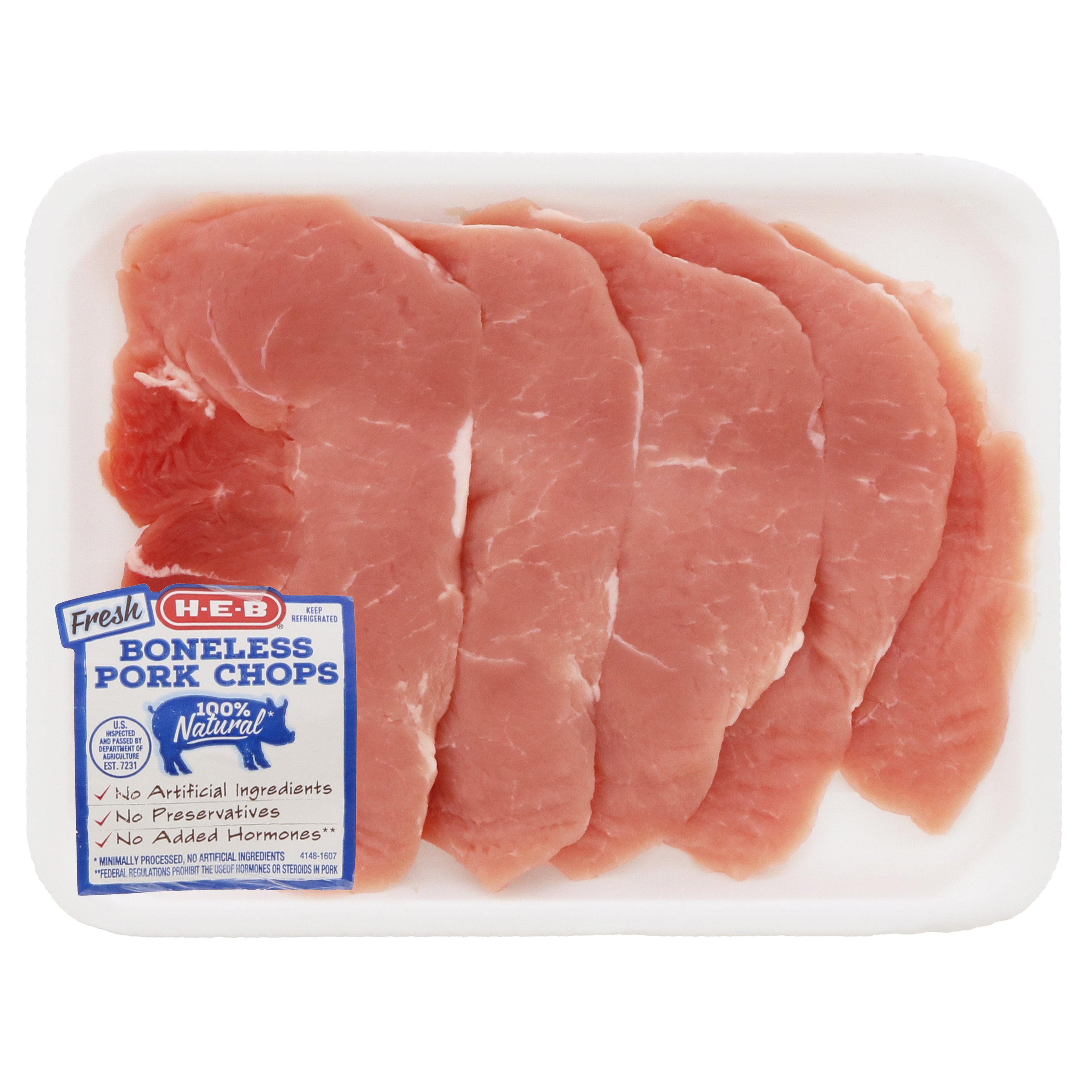HEB Pork Sirloin Chops Boneless Value Pack Shop Meat at HEB