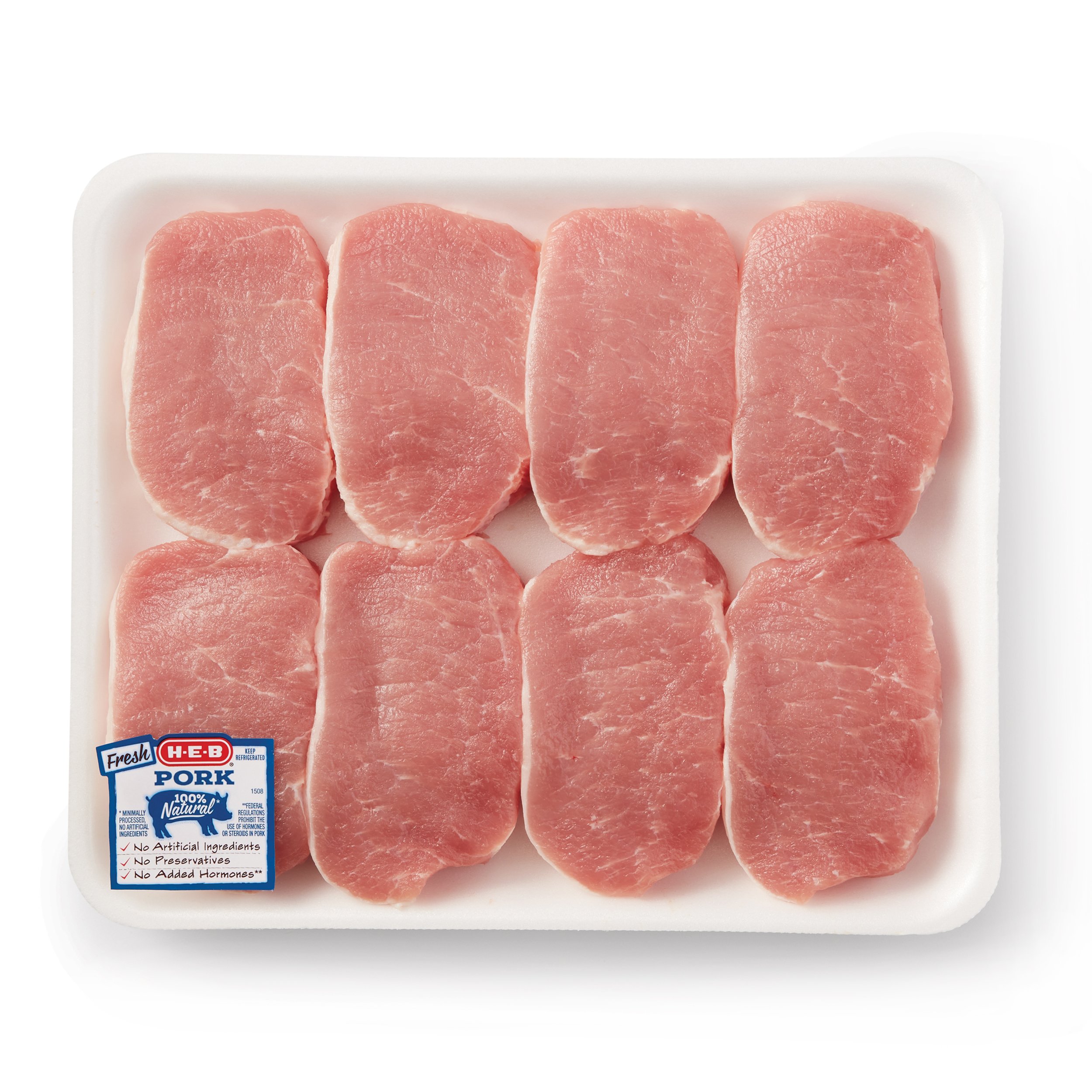 H E B Boneless Center Loin Pork Chops Thick Cut Value Pack Shop