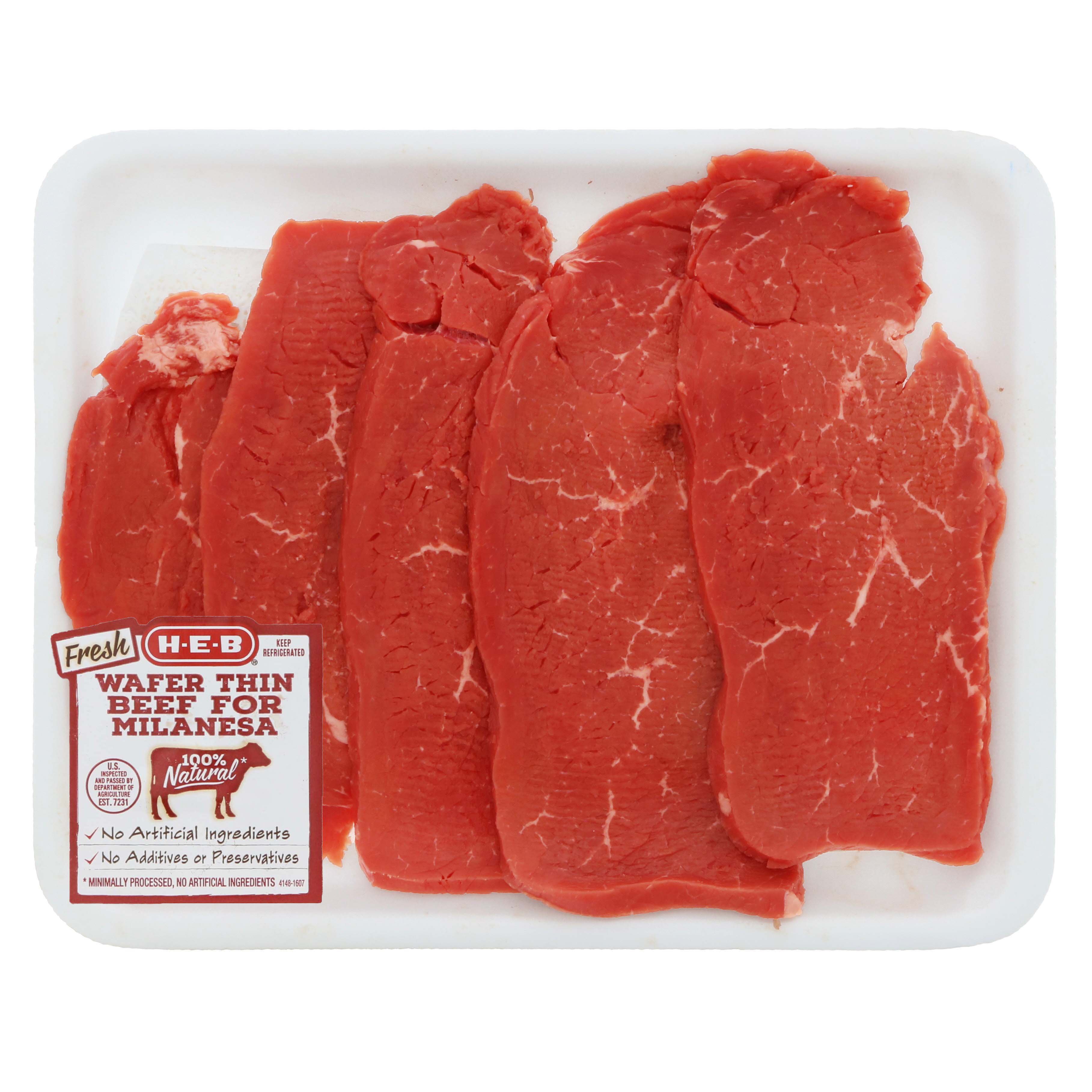 H E B Beef Top Round For Milanesa Wafer Thin Pulpa Negra Usda Select Shop Beef At H E B 7060