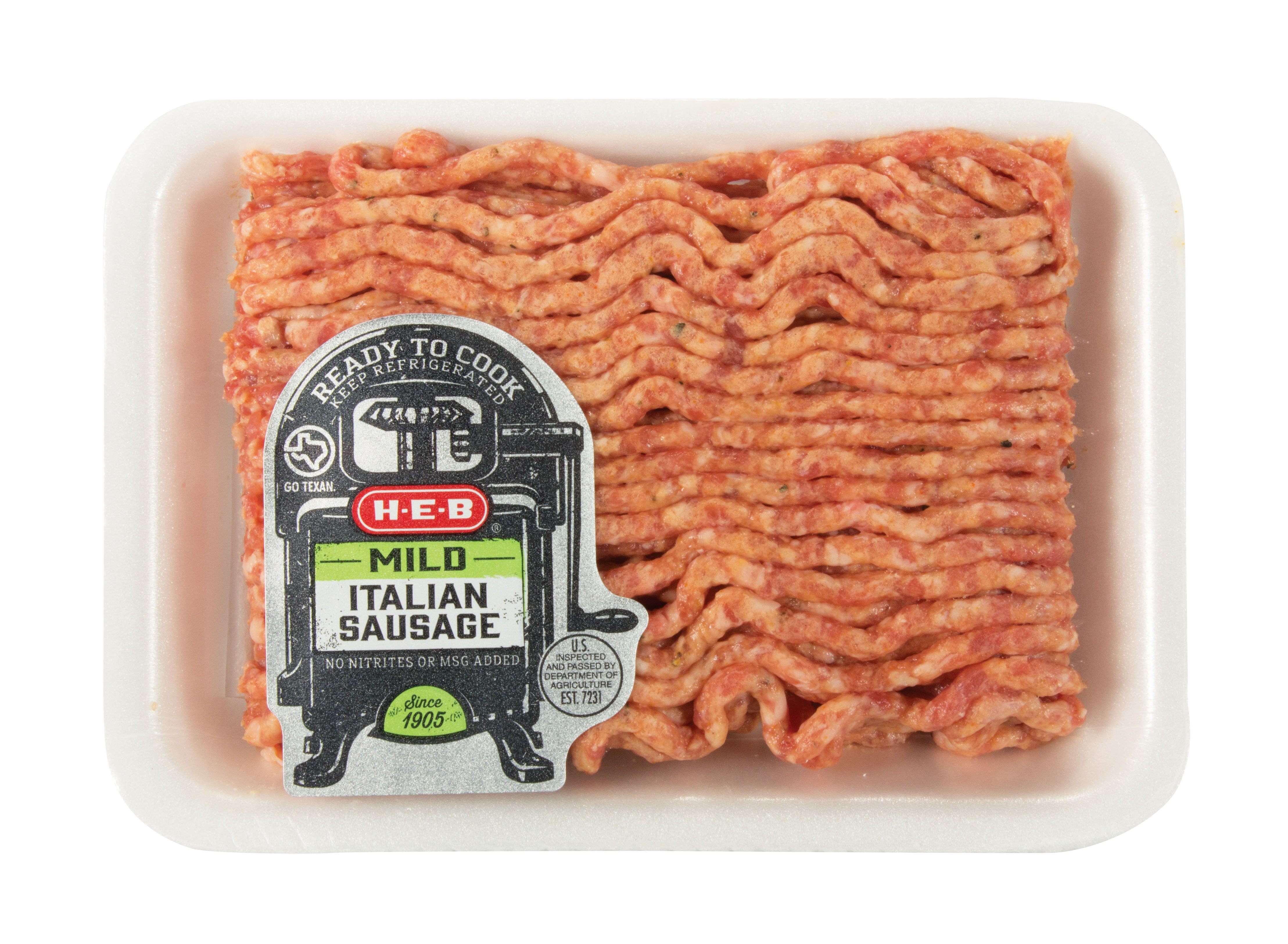 HEB Ground Mild Italian Sausage Shop Sausage at HEB