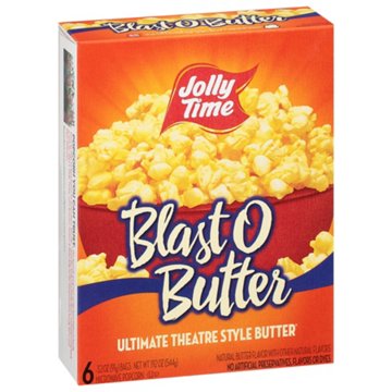 Jolly Time Blast O Butter Ultimate Theatre Style Butter Microwave Popcorn, 6 ct