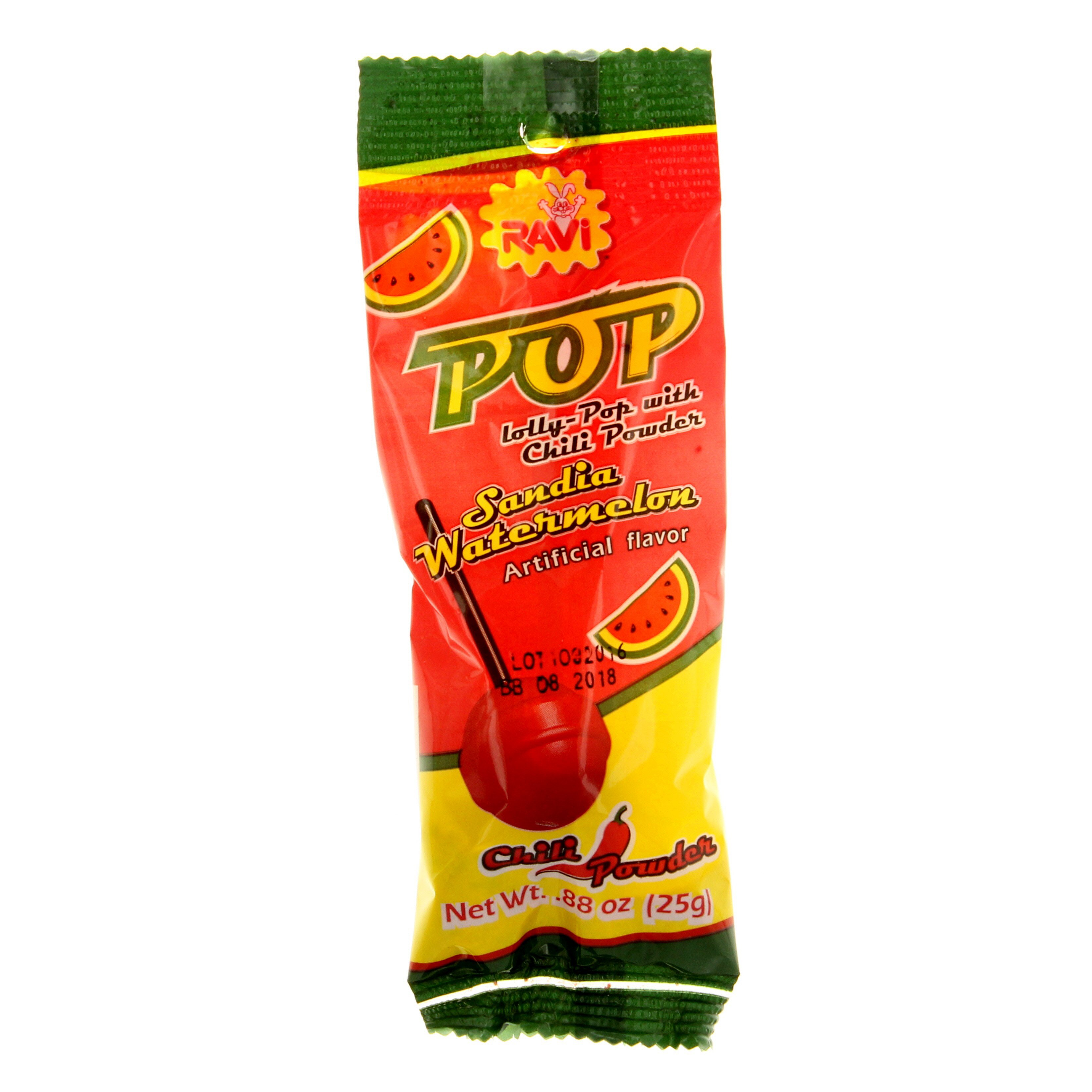 Ravi Pop Sandia with Chili Powder Shop Candy at HEB