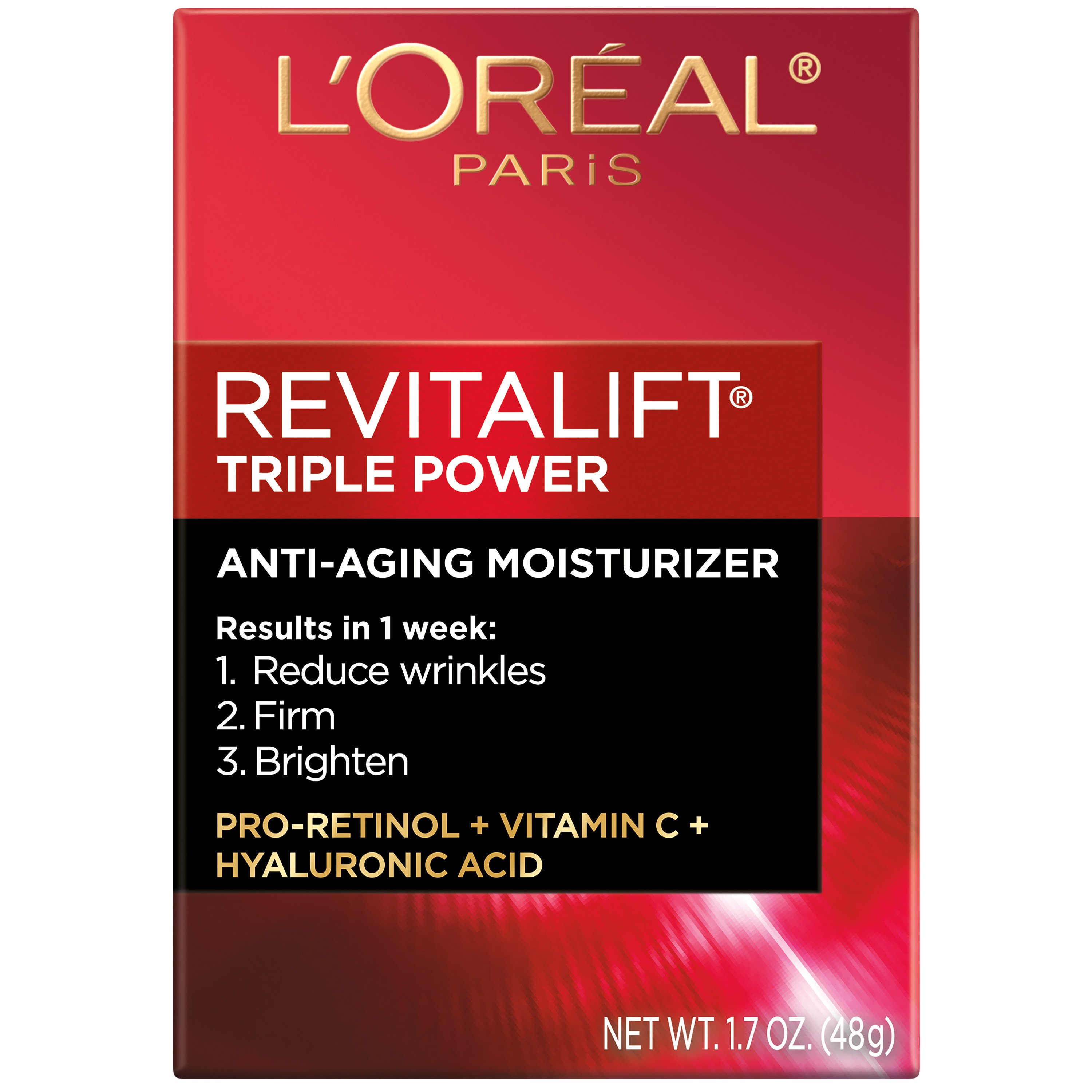 L'oreal Revitalift Face & Neck Moisturizer, Anti-Wrinkle + Firming, Day - 1.7 oz