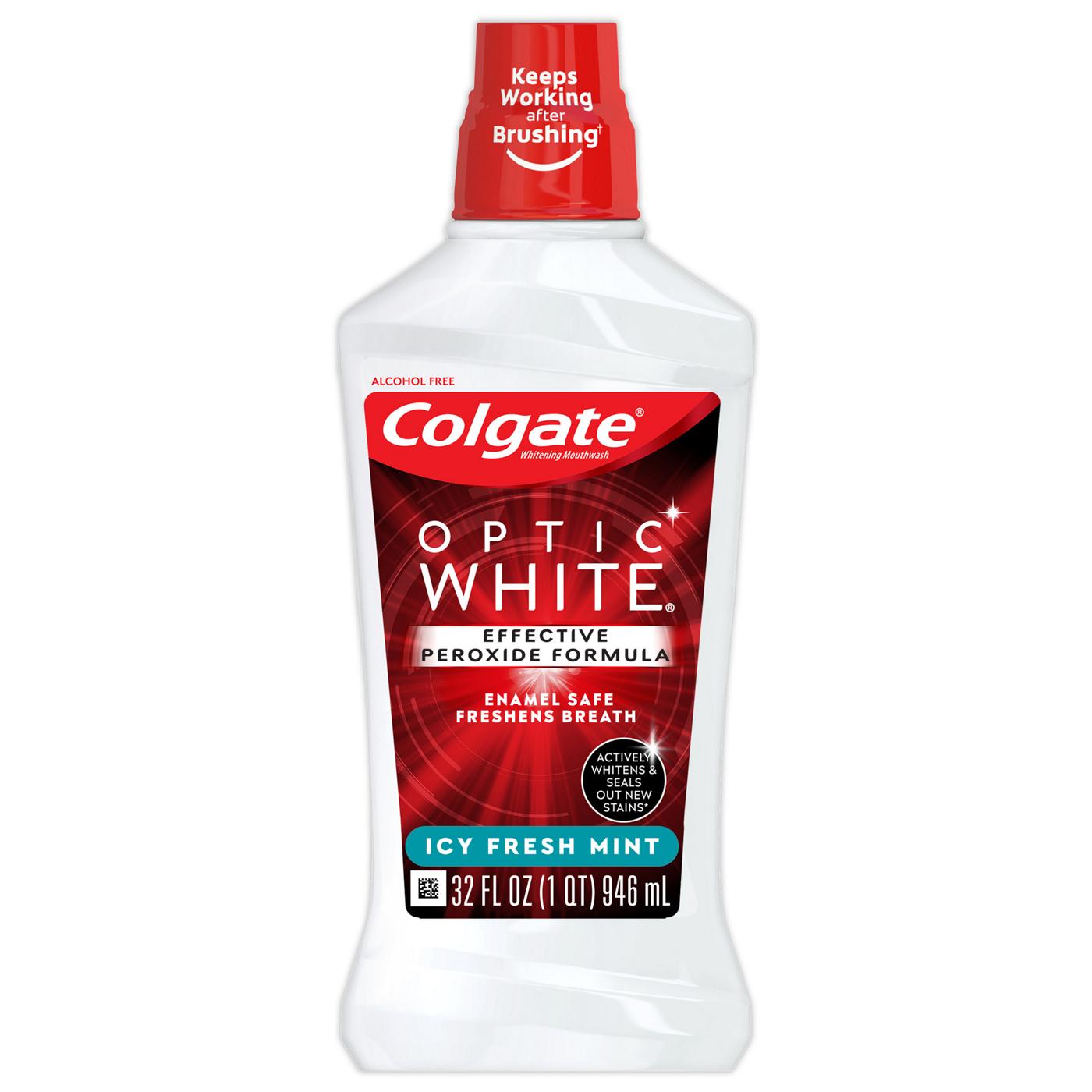 Colgate Optic White Whitening Mouthwash - Icy Fresh Mint; image 1 of 8