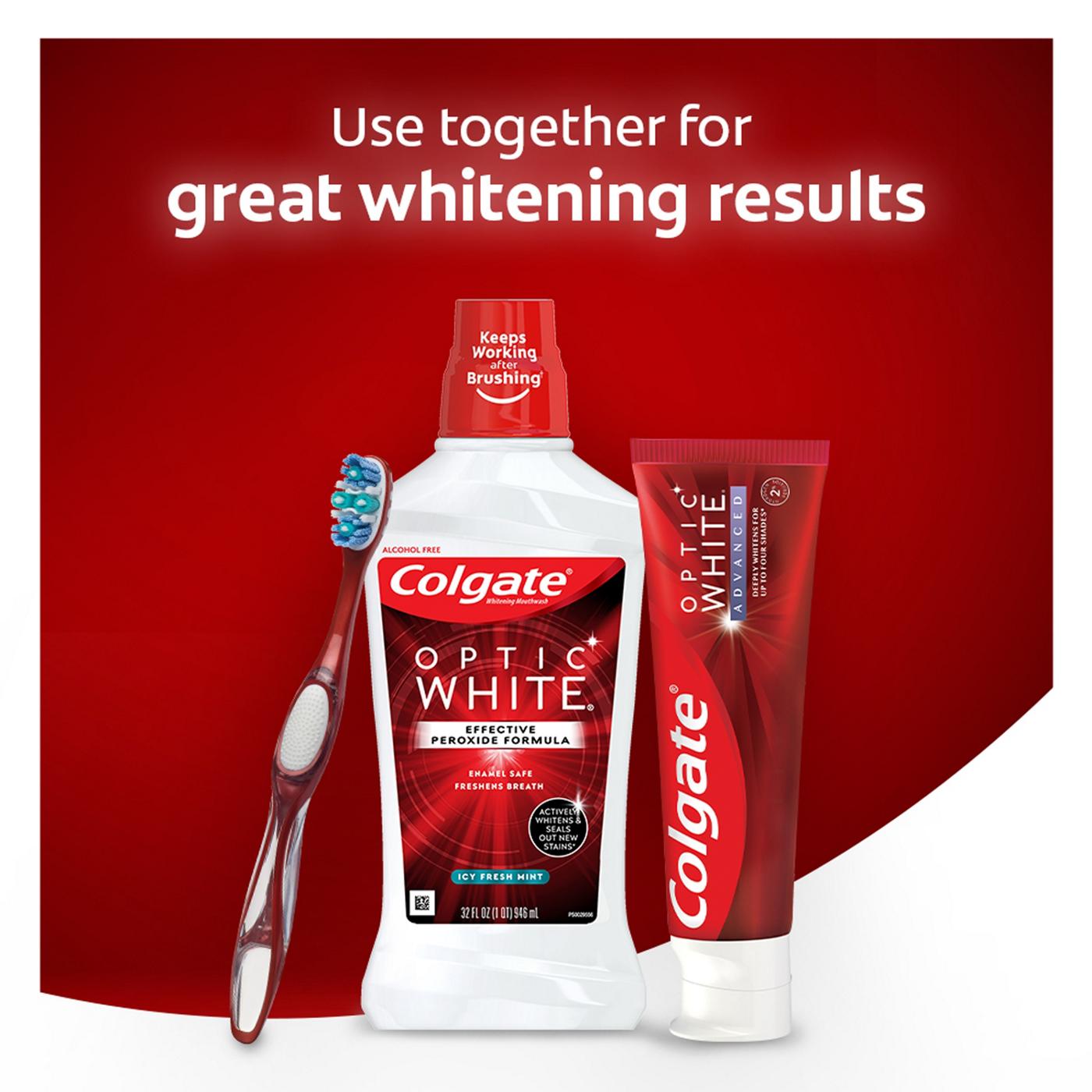 Colgate Optic White Whitening Mouthwash - Icy Fresh Mint; image 2 of 8