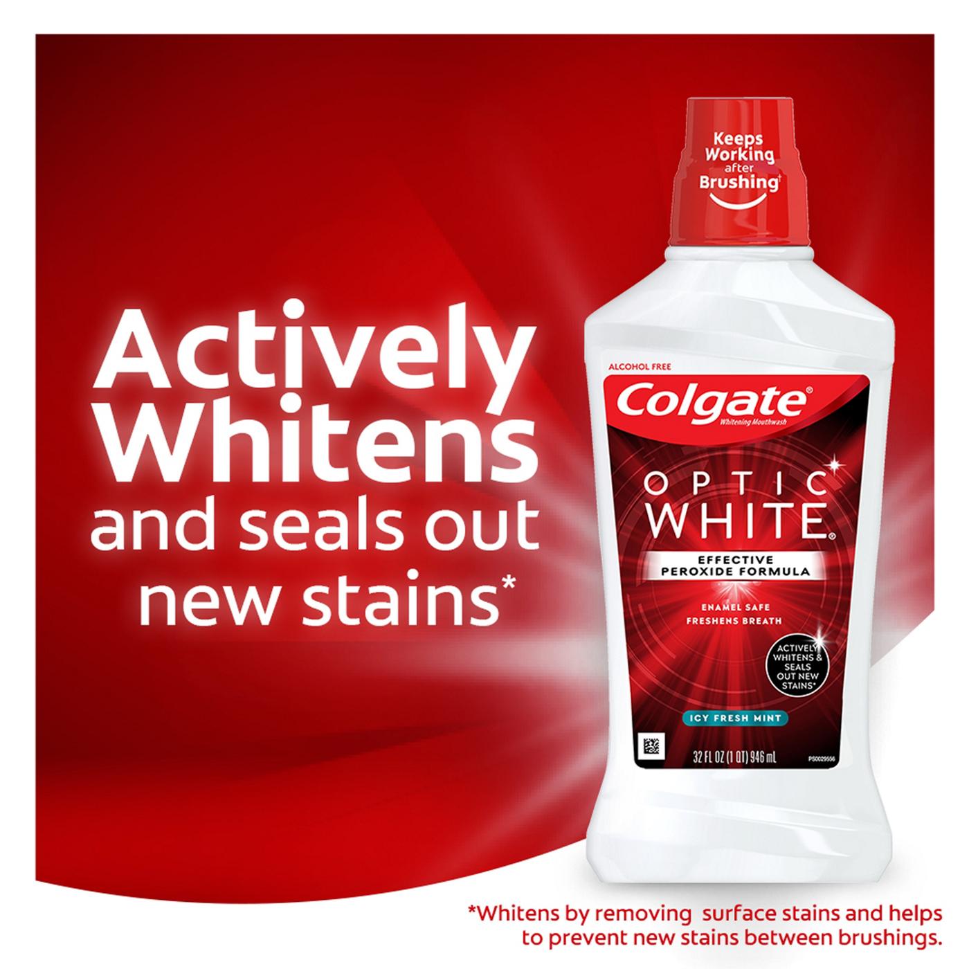 Colgate Optic White Whitening Mouthwash - Icy Fresh Mint; image 8 of 8