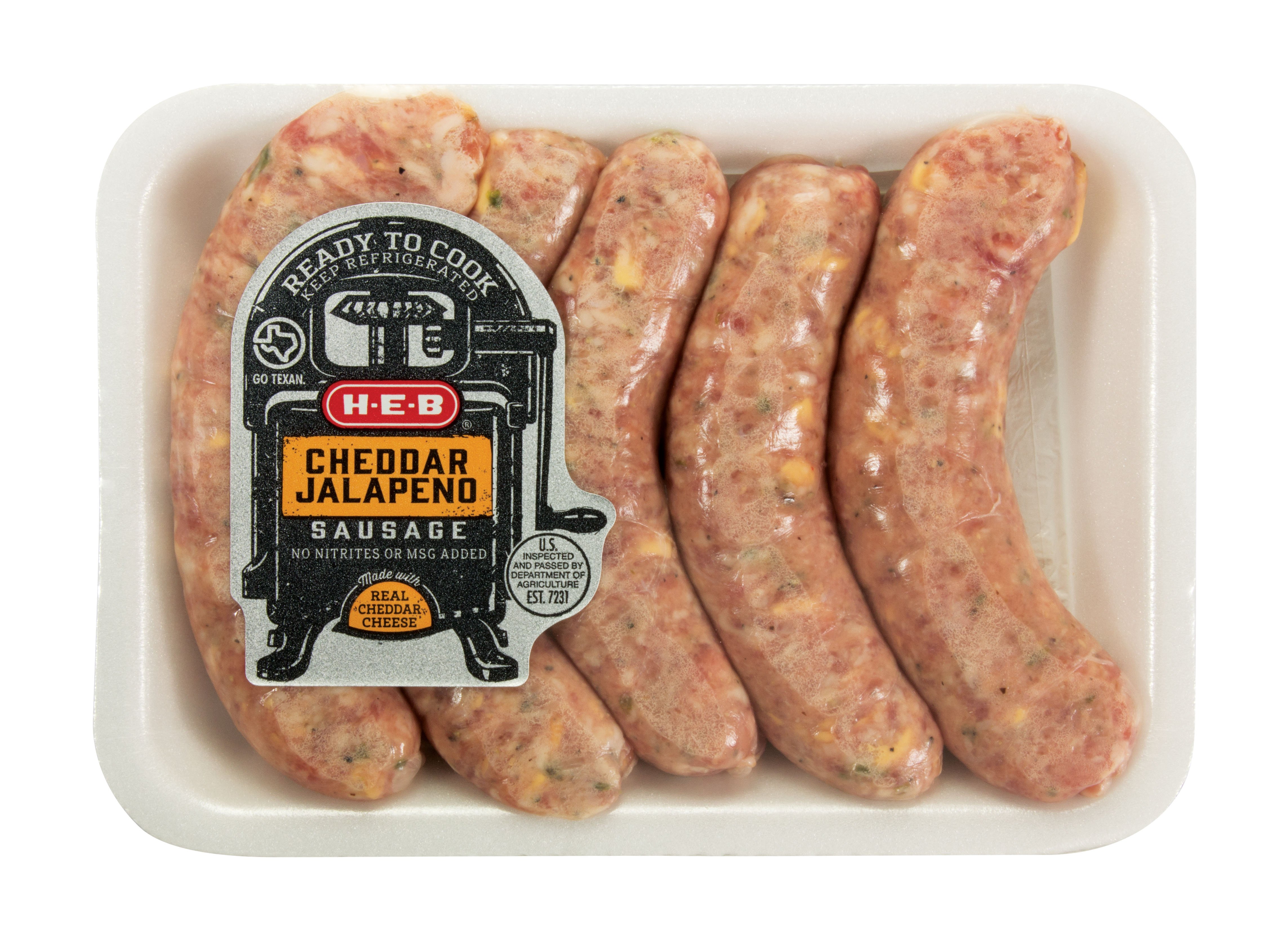 H-E-B Fresh Sausage Cheddar Cheese And Jalapeno - Shop Sausage At H-E-B