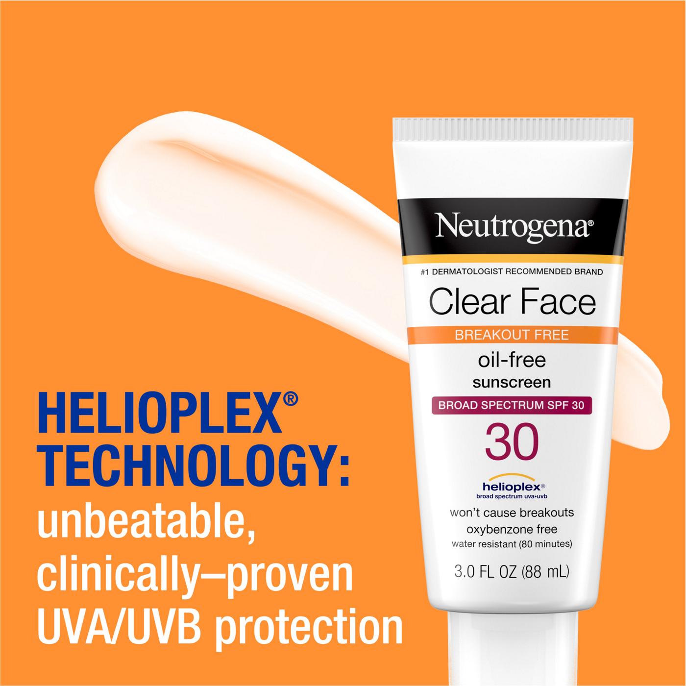 Neutrogena Clear Face OilFree Sunscreen SPF 30 Shop Sunscreen & self