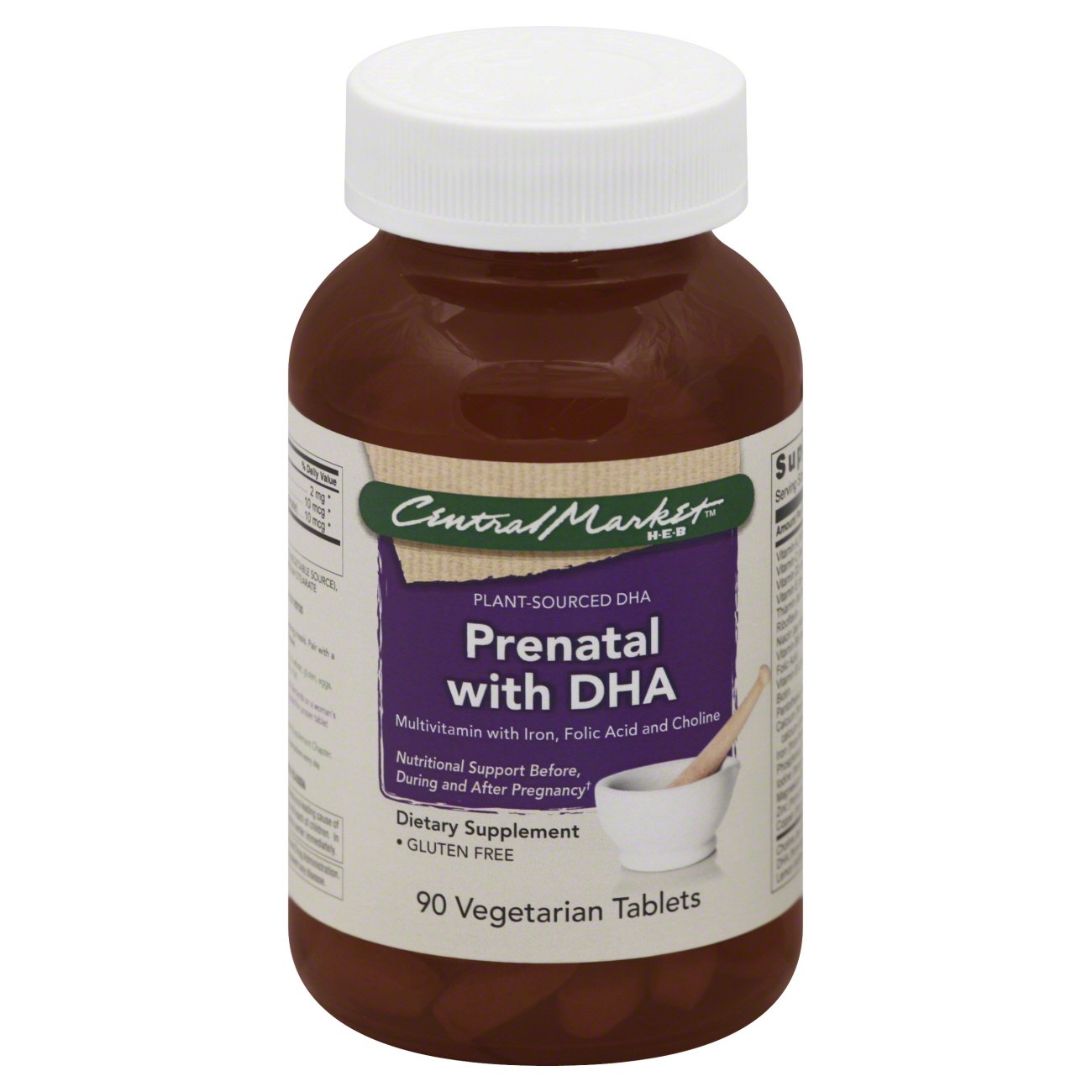 Central Market Prenatal With DHA Vegetarian Tablets Shop Multivitamins at HEB