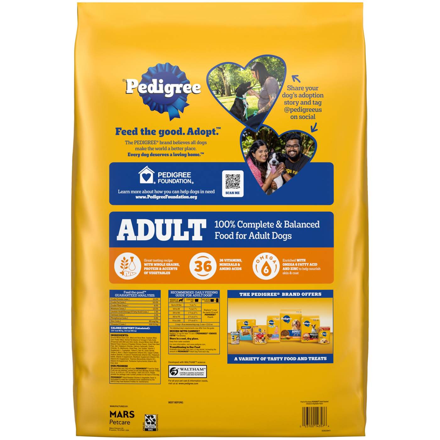 Calories in pedigree dog food best sale