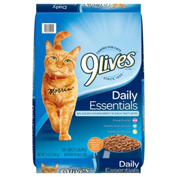 9Lives Daily Essentials Flavors of Chicken Salmon & Beef Cat Food, 12 lb