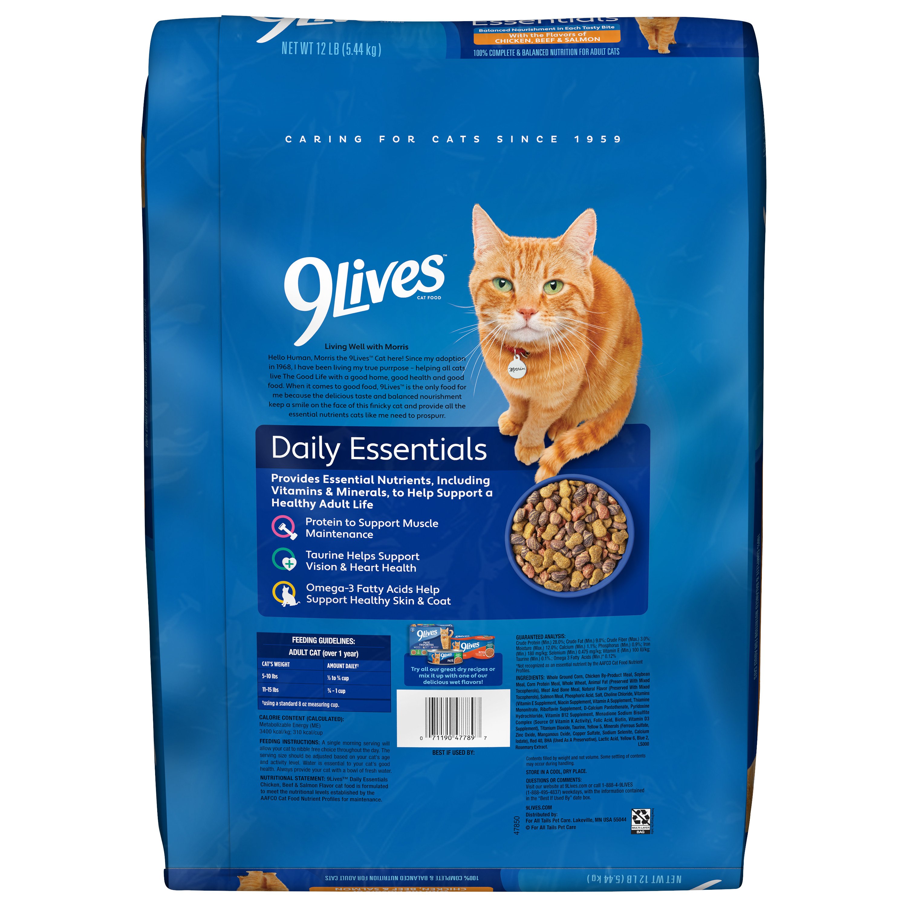 9Lives Daily Essentials Flavors of Chicken Salmon & Beef Cat Food