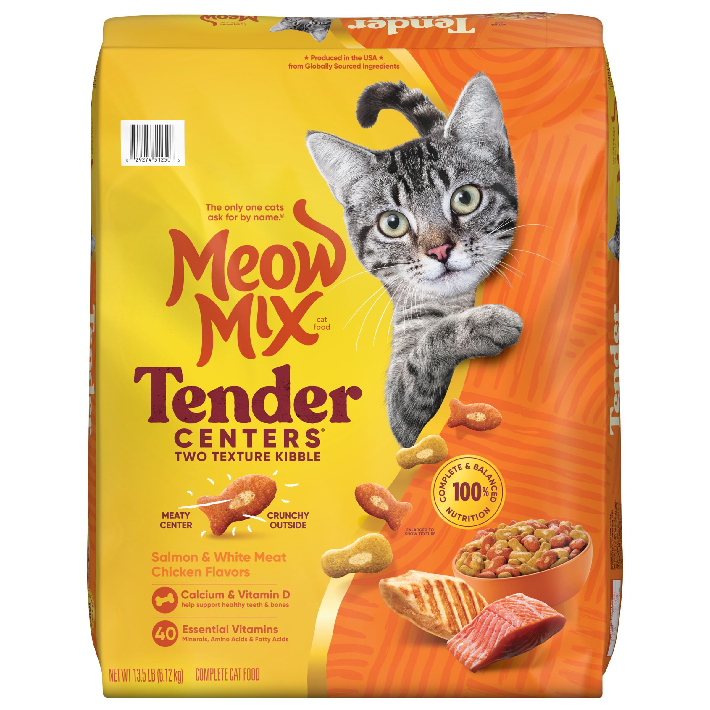 Meow Mix Tender Centers Salmon White Meat Chicken Cat Food