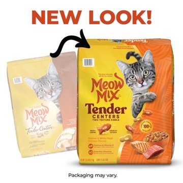Meow Mix Tender Centers Salmon & White Meat Chicken Cat Food, 13.5 lb
