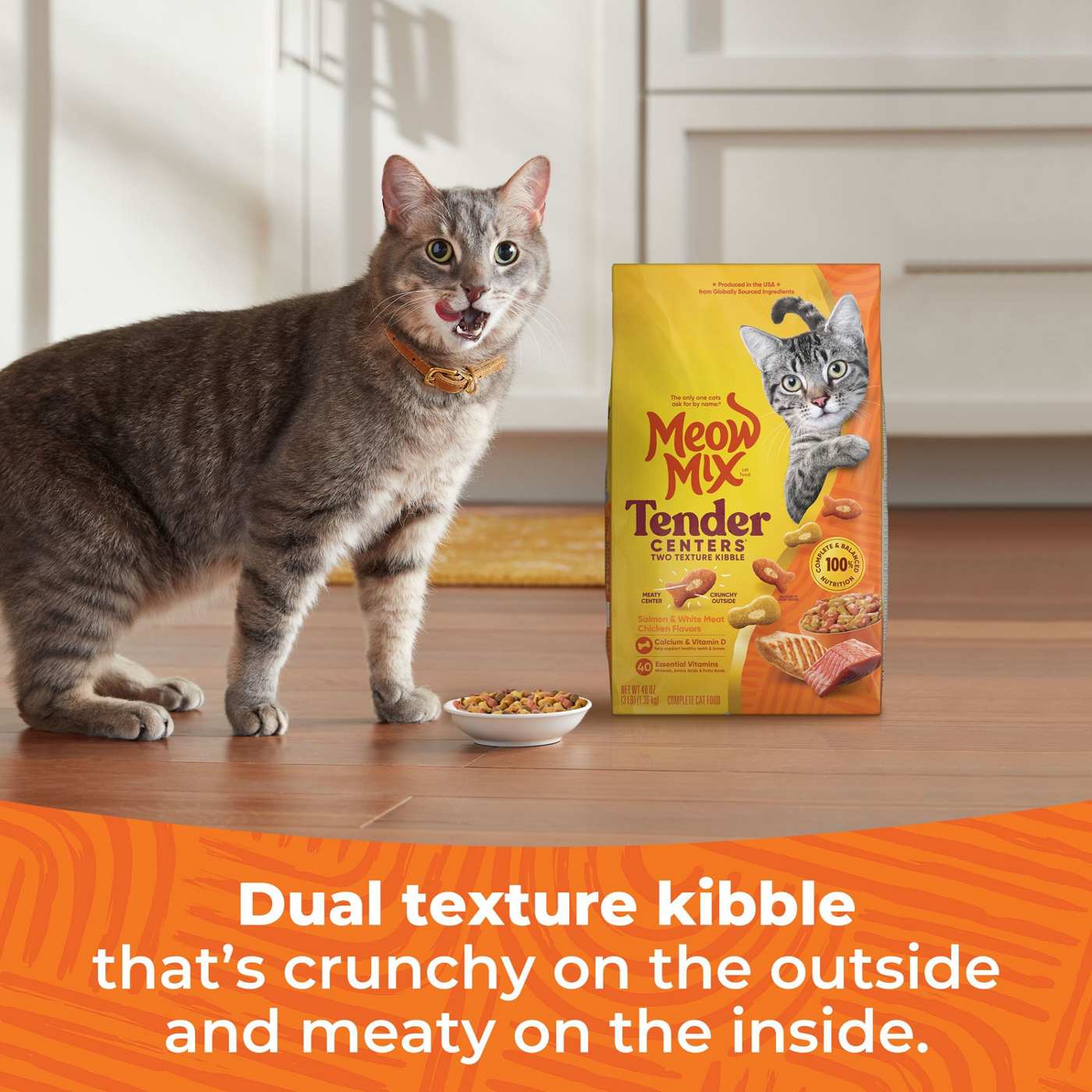 Meow Mix Tender Centers with Salmon & White Meat Chicken Flavors, Dry Cat Food; image 5 of 6