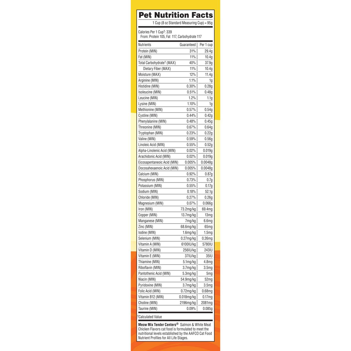 Meow Mix Tender Centers with Salmon & White Meat Chicken Flavors, Dry Cat Food; image 6 of 6