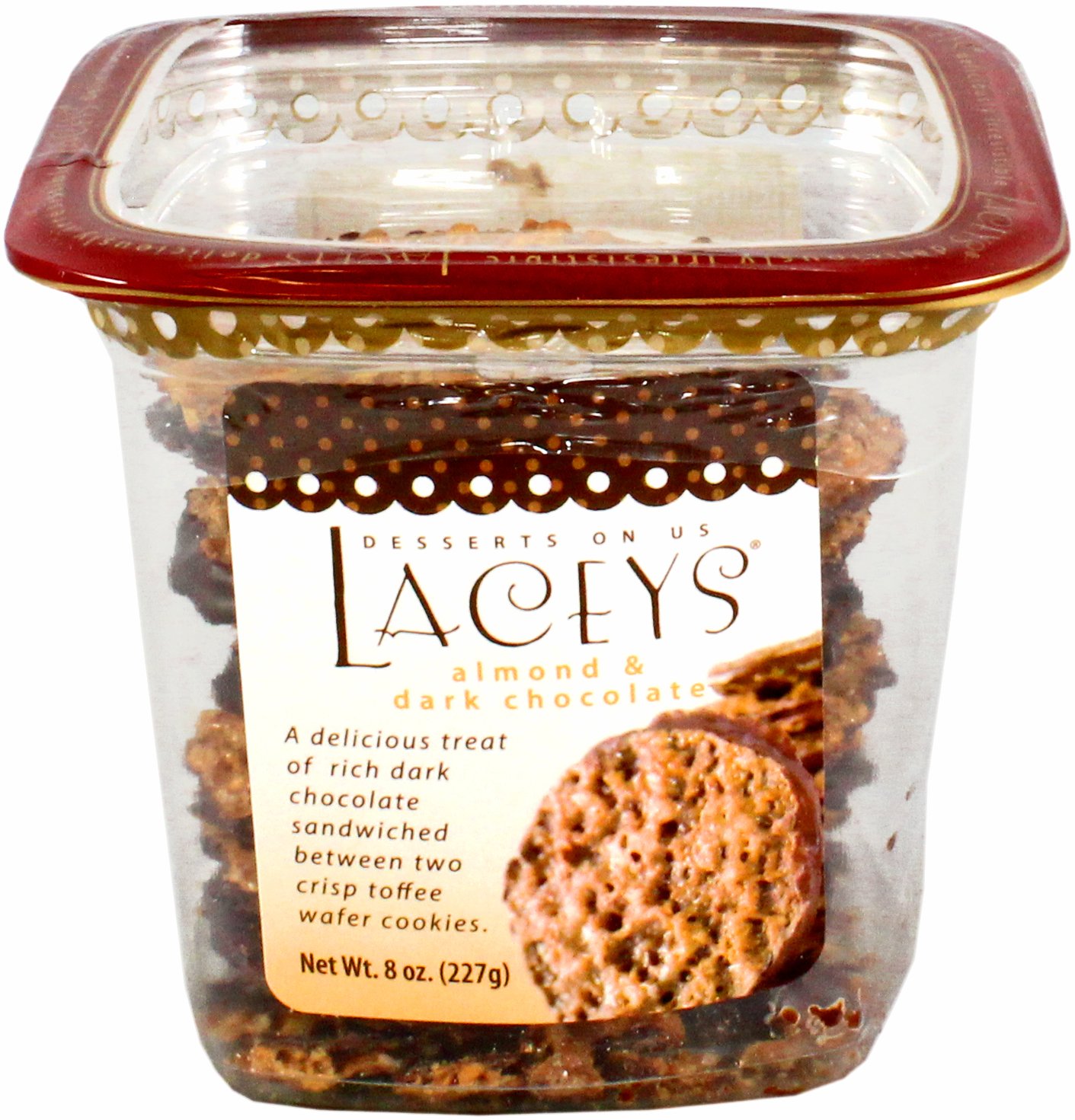 Lacey S Almond Dark Chocolate Toffee Wafer Cookies Shop Cookies At