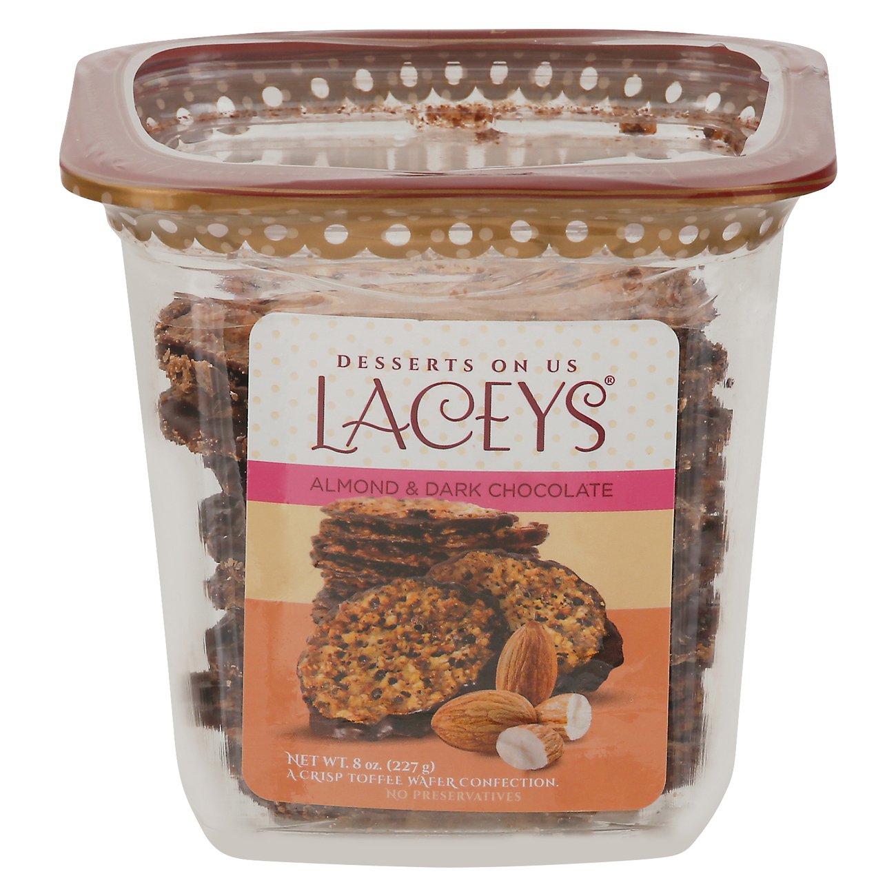 Lacey S Almond Dark Chocolate Toffee Wafer Cookies Shop Cookies At