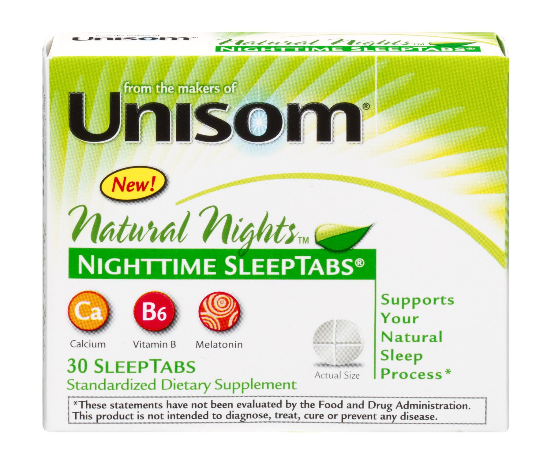 Unisom Natural Nights Nightime Sleeptabs Shop Sleep And Snoring Aids At