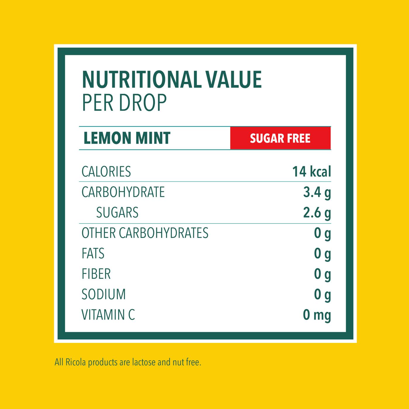 Ricola Sugar Free Throat Drops - Lemon Mint; image 7 of 8