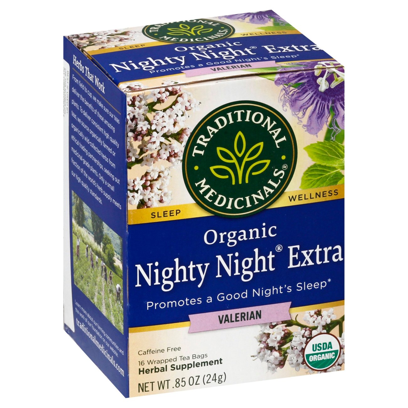 Traditional Medicinals Nighty Night Valerian Tea Bags Shop Tea at HEB