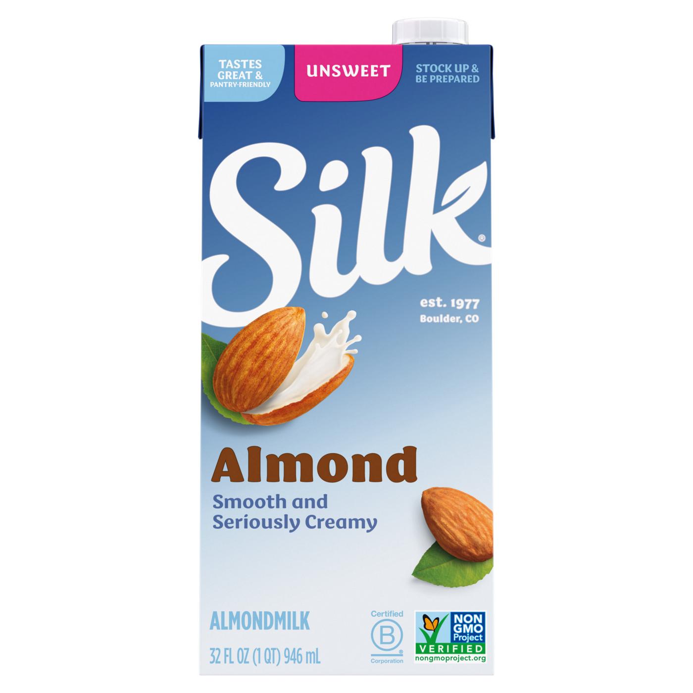 Silk Shelf-Stable Unsweetened Almond Milk; image 1 of 2