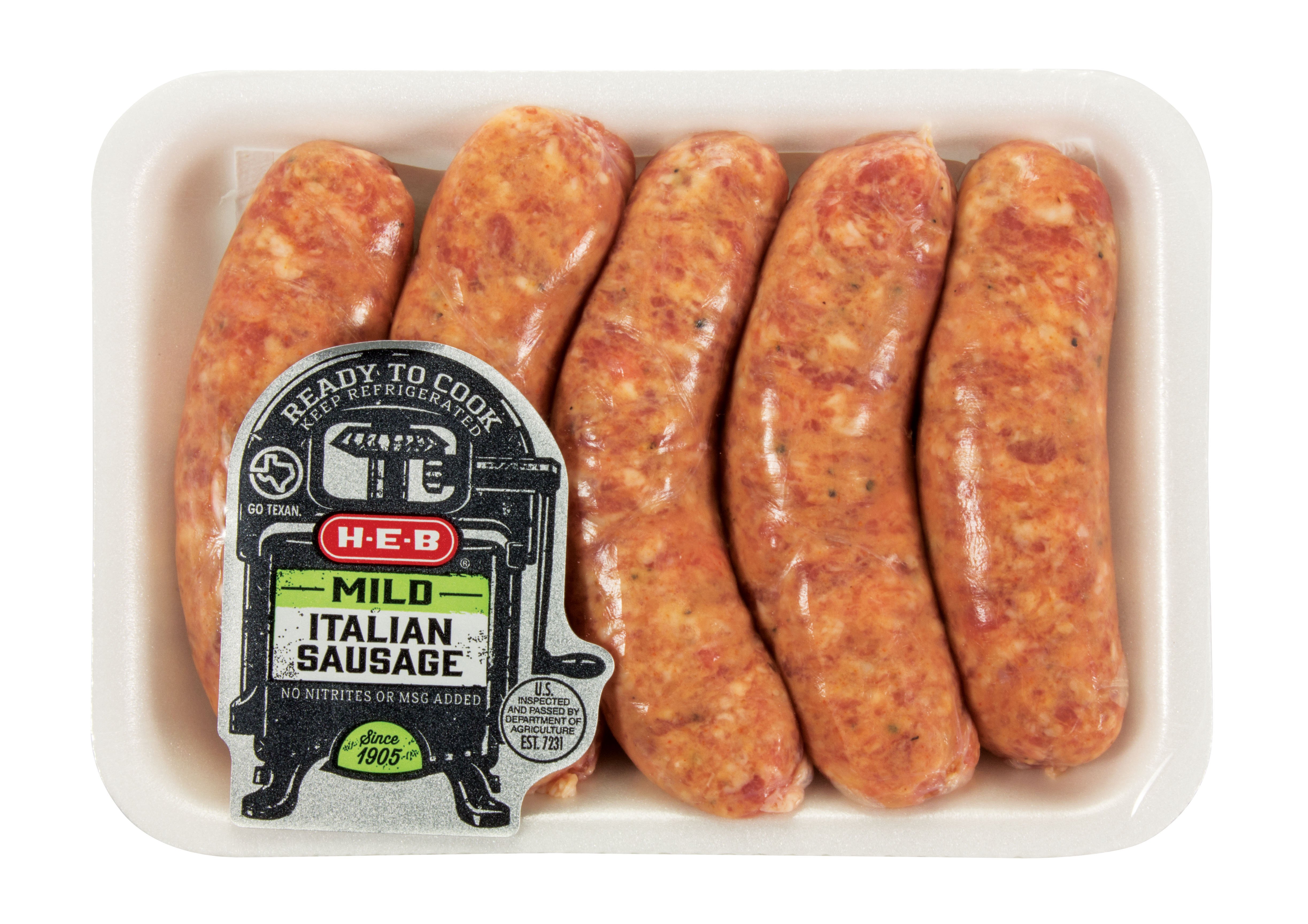 H-E-B Mild Italian Link Sausage - Shop Sausage At H-E-B