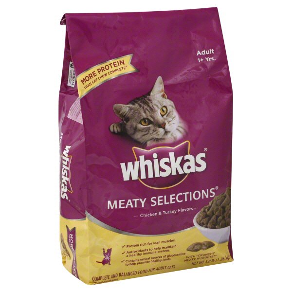 Whiskas Meaty Selections Chicken and Turkey Flavors Food For Adult Cats