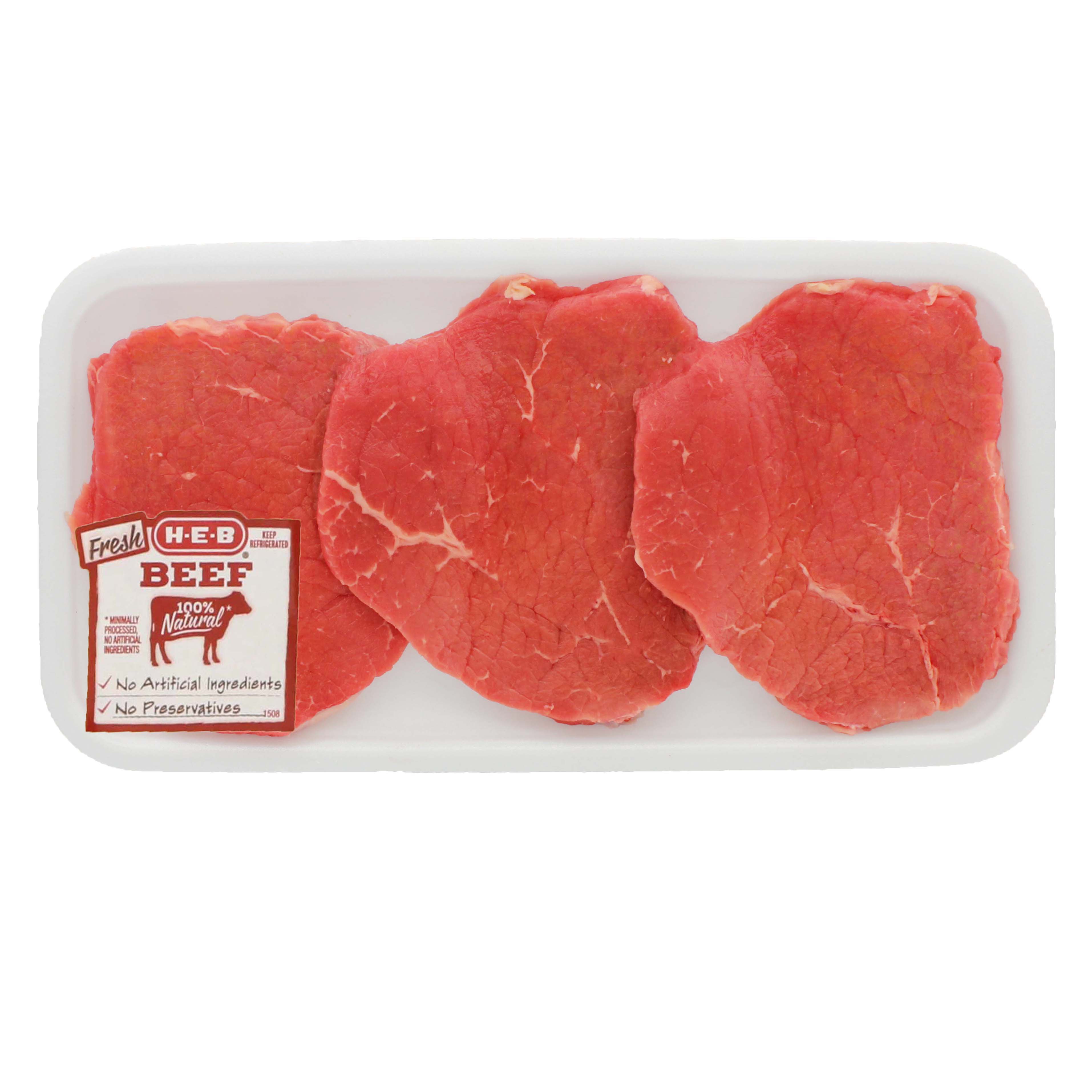 H-E-B Beef Eye Of Round Steak Thin, USDA Select - Shop Beef At H-E-B