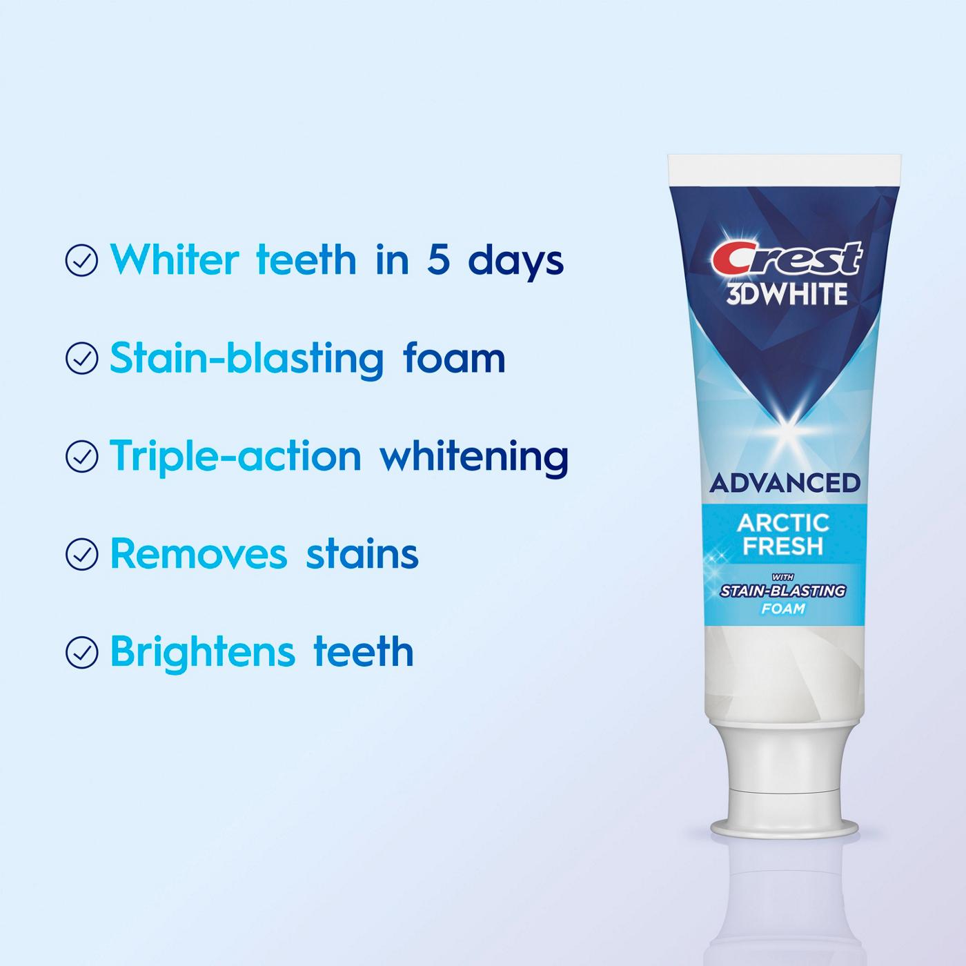 Crest 3D White Advanced Whitening Toothpaste - Arctic Fresh; image 10 of 10