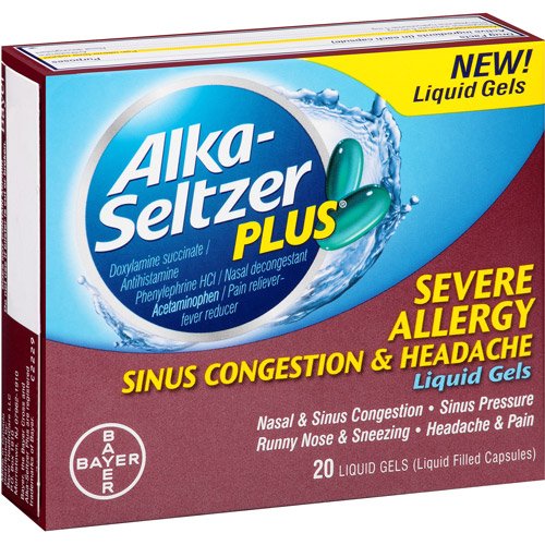 Alka-Seltzer Plus Severe Allergy Sinus Congestion and Headache Liquid ...